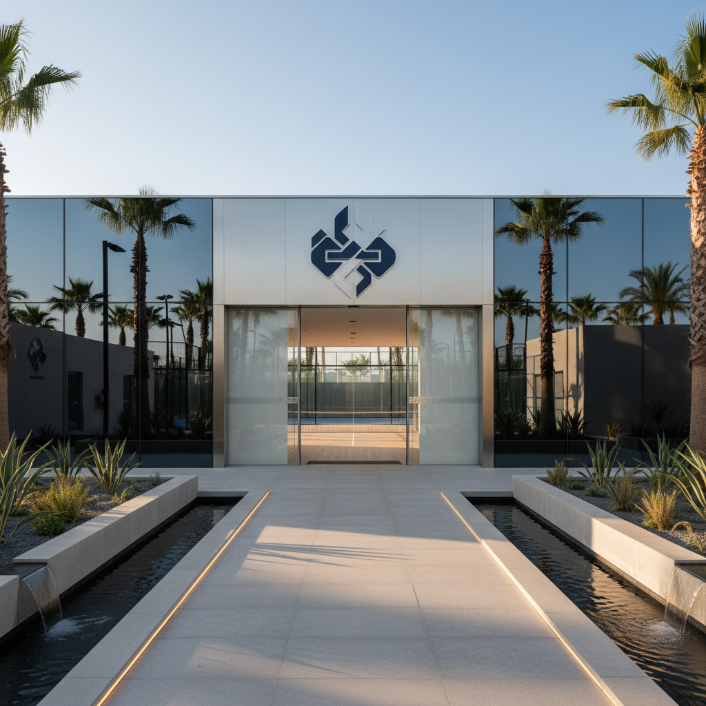 luxury padel entrance