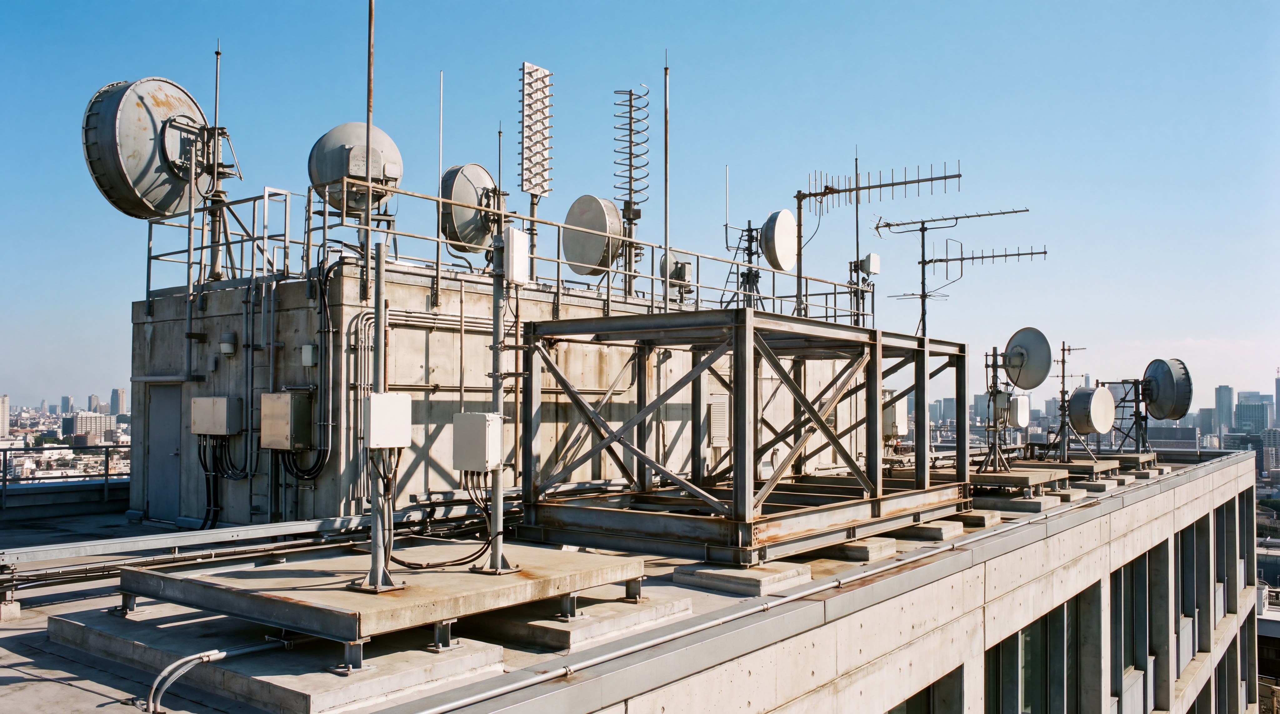 rooftop rf antenna installation