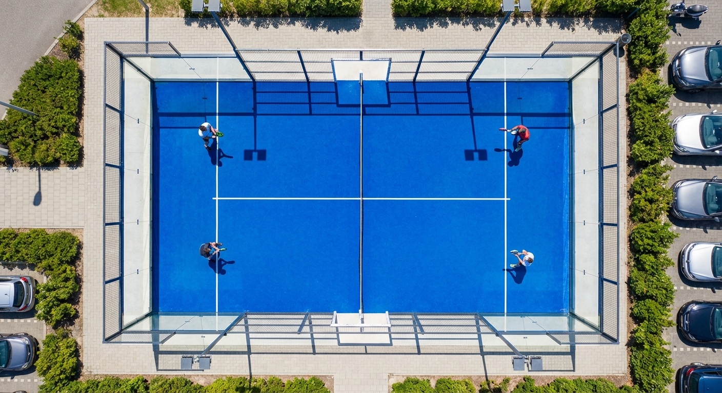 padel court aerial view