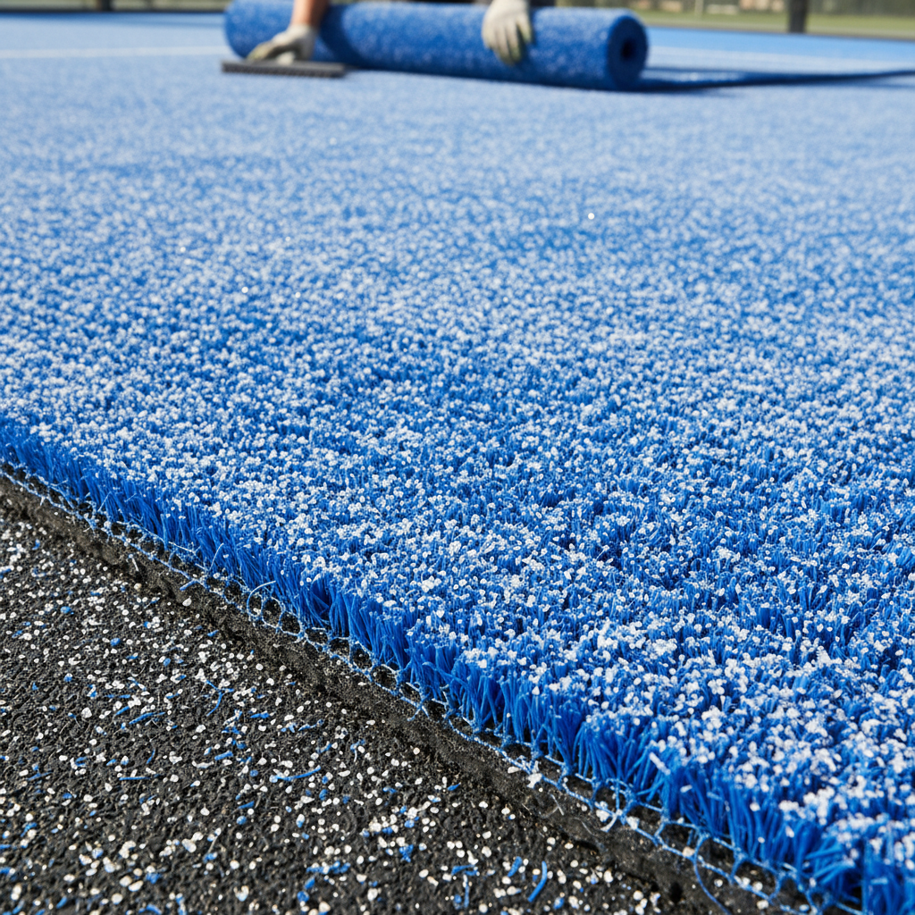 artificial turf laying padel court