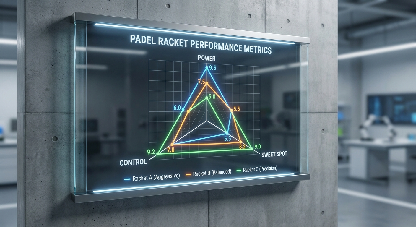 Padel Racket Performance Metrics Chart