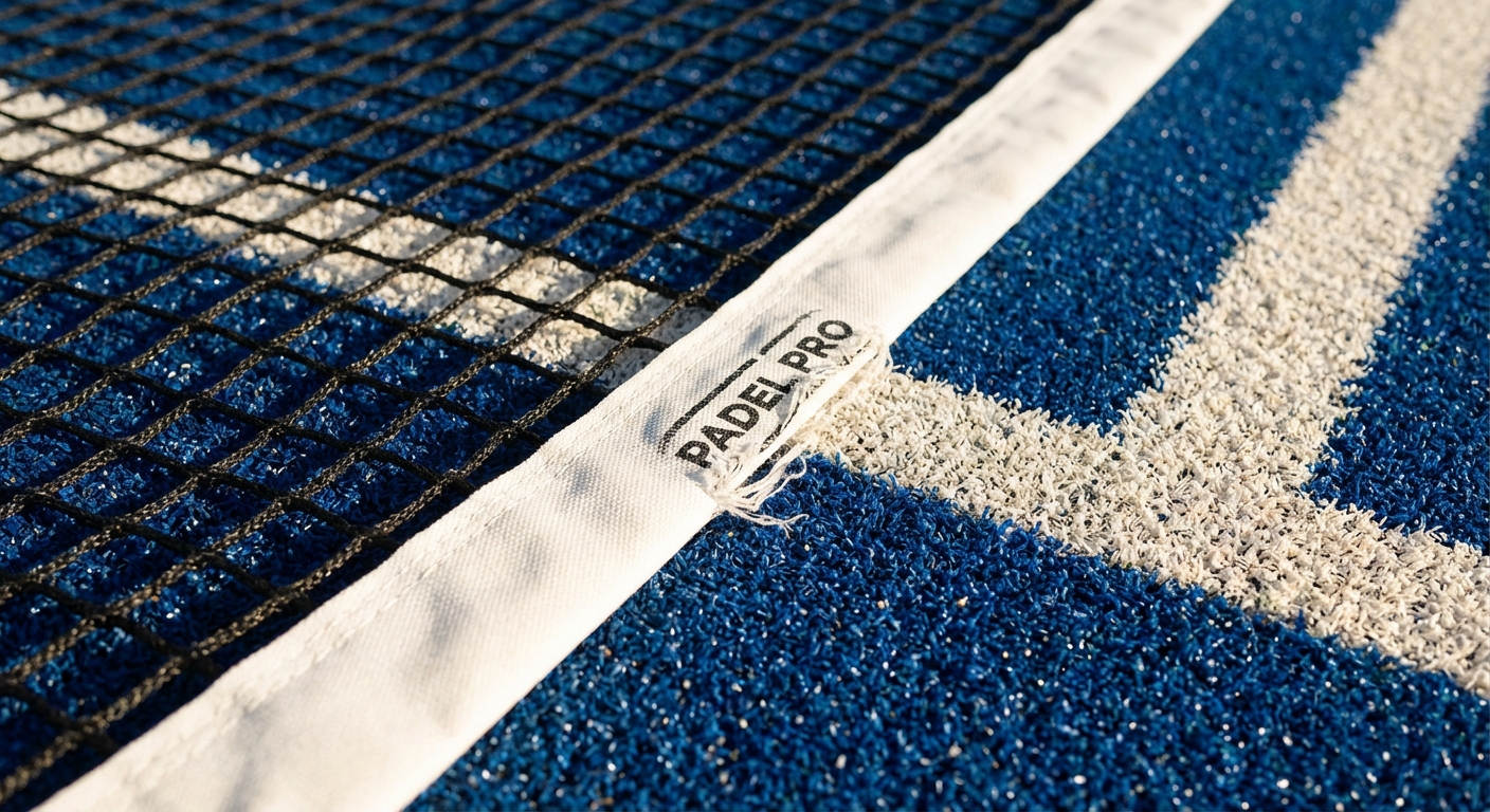 padel court net close up