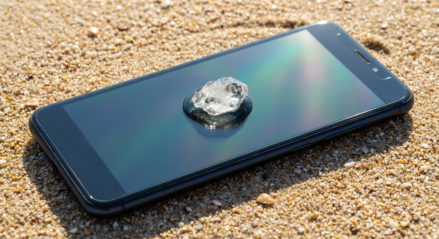 smartphone sand grain contrast