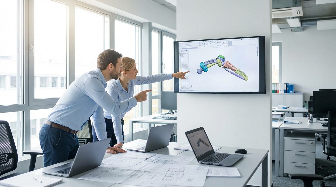 Engineers Collaborating on CAD