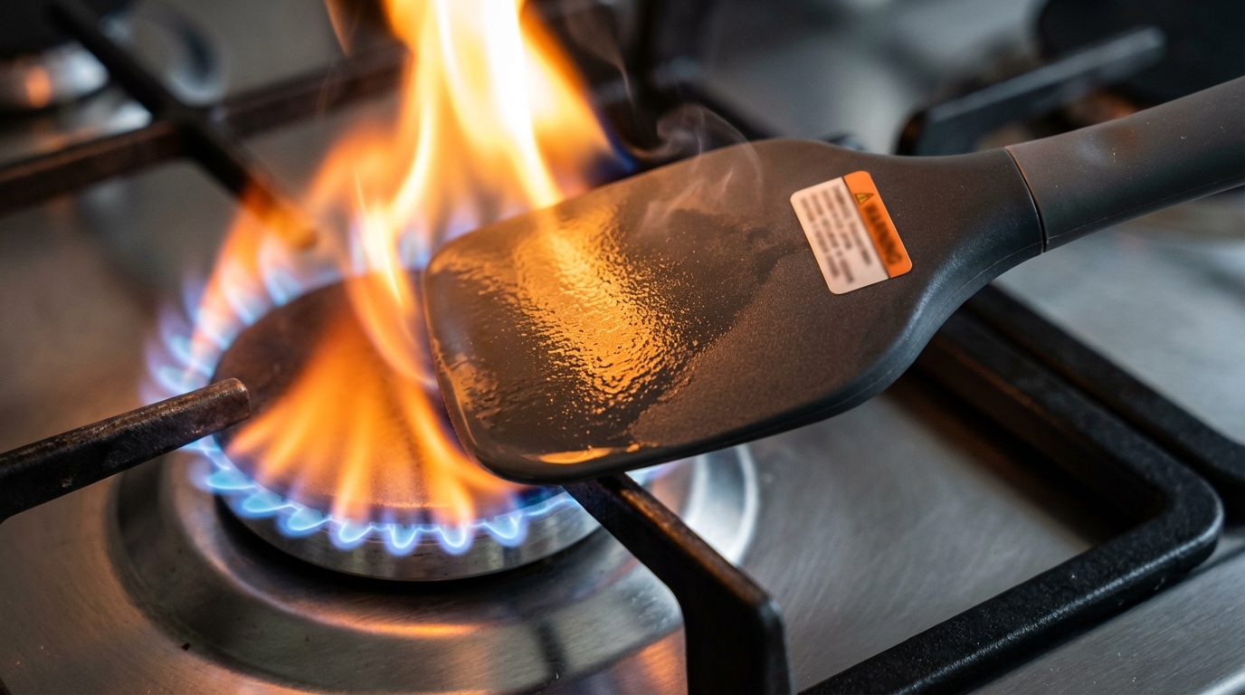 silicone tool stovetop fire hazard