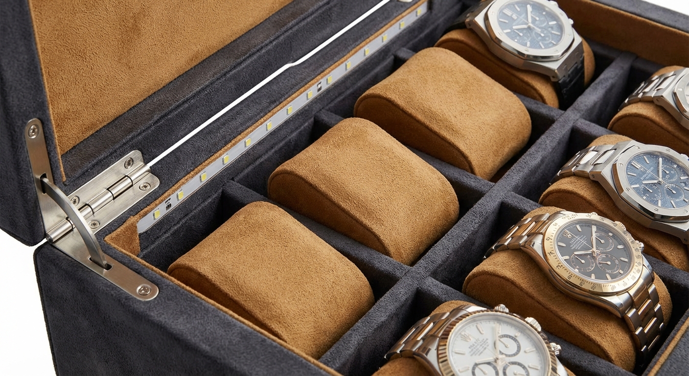 premium watch safe interior