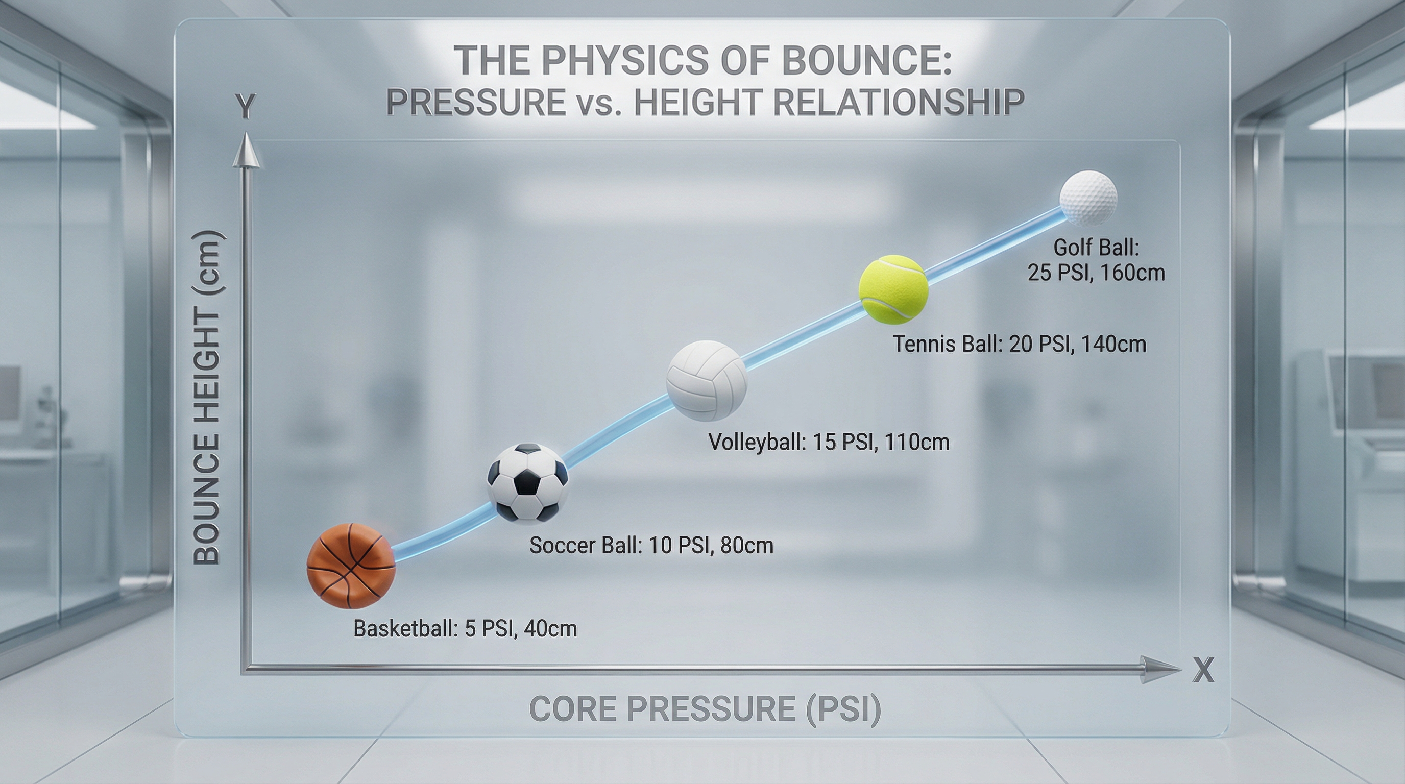 core pressure and bounce height chart