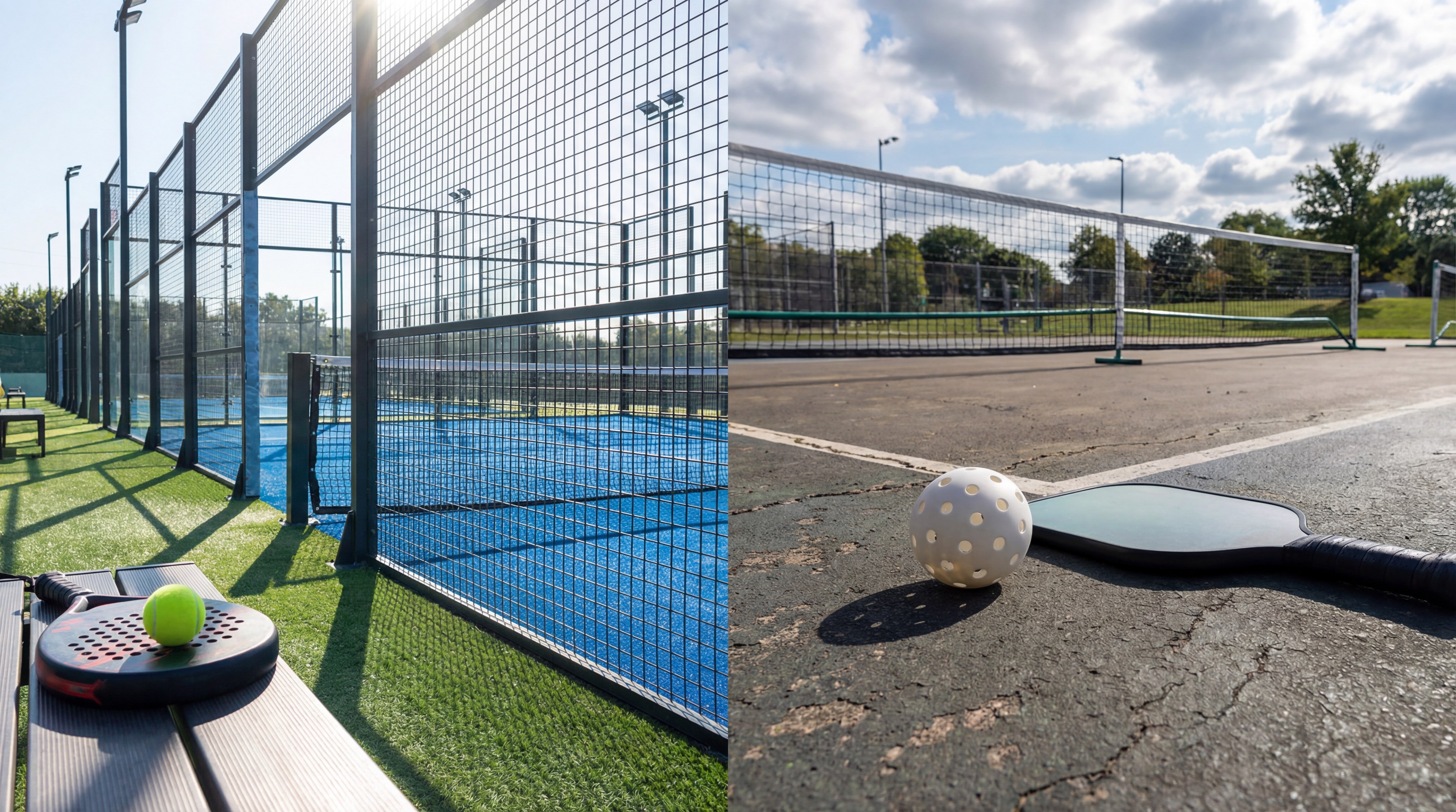 padel vs pickleball court comparison