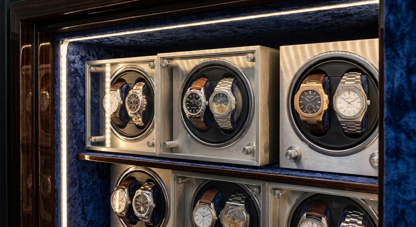 precision watch winder safe display
