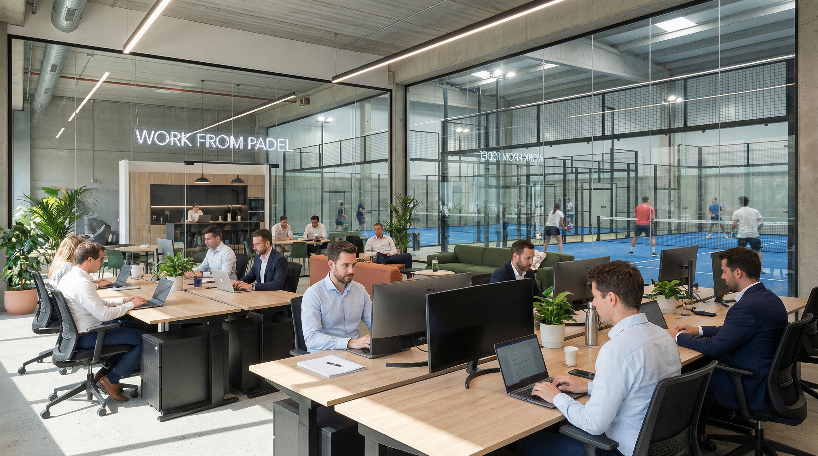work from padel coworking space