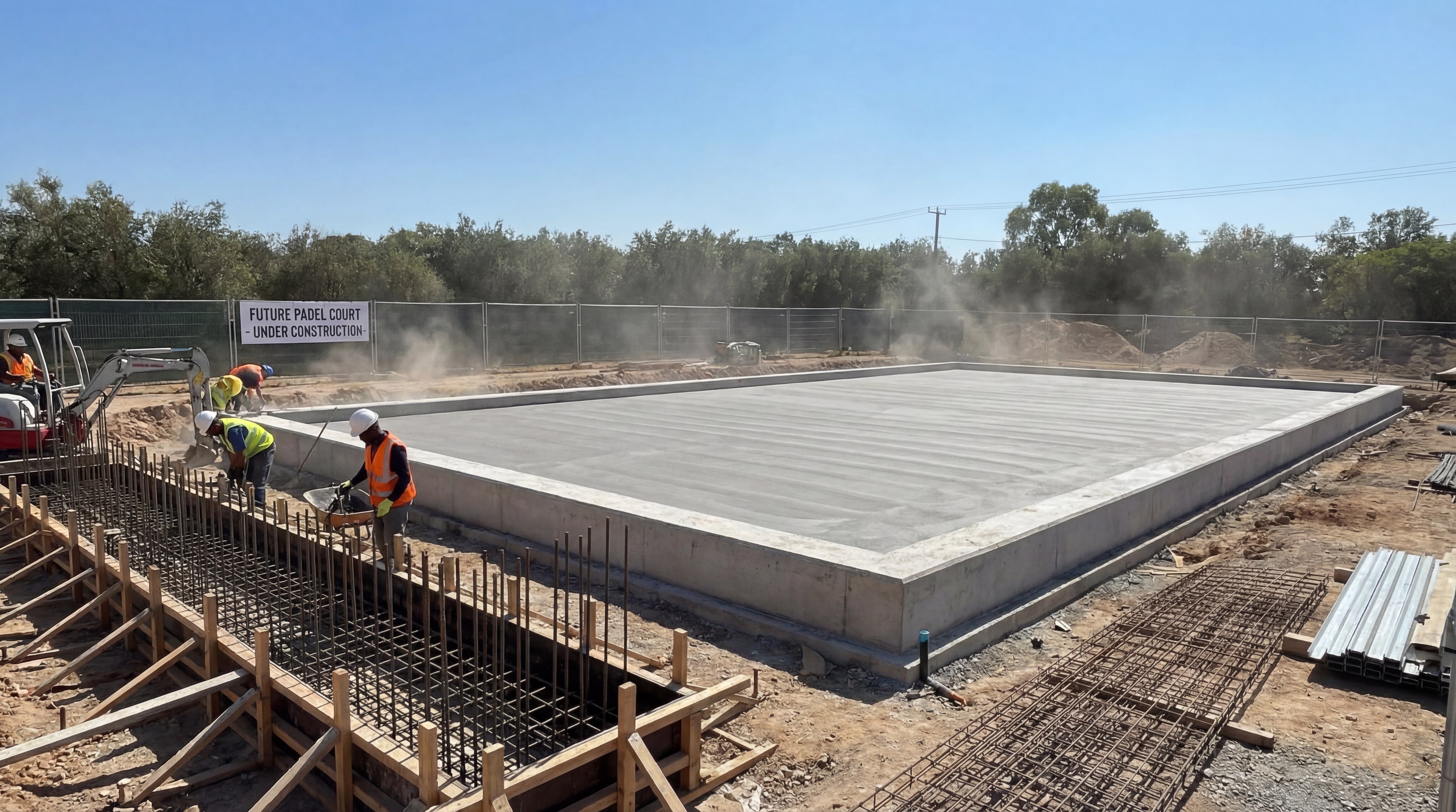padel court construction foundation
