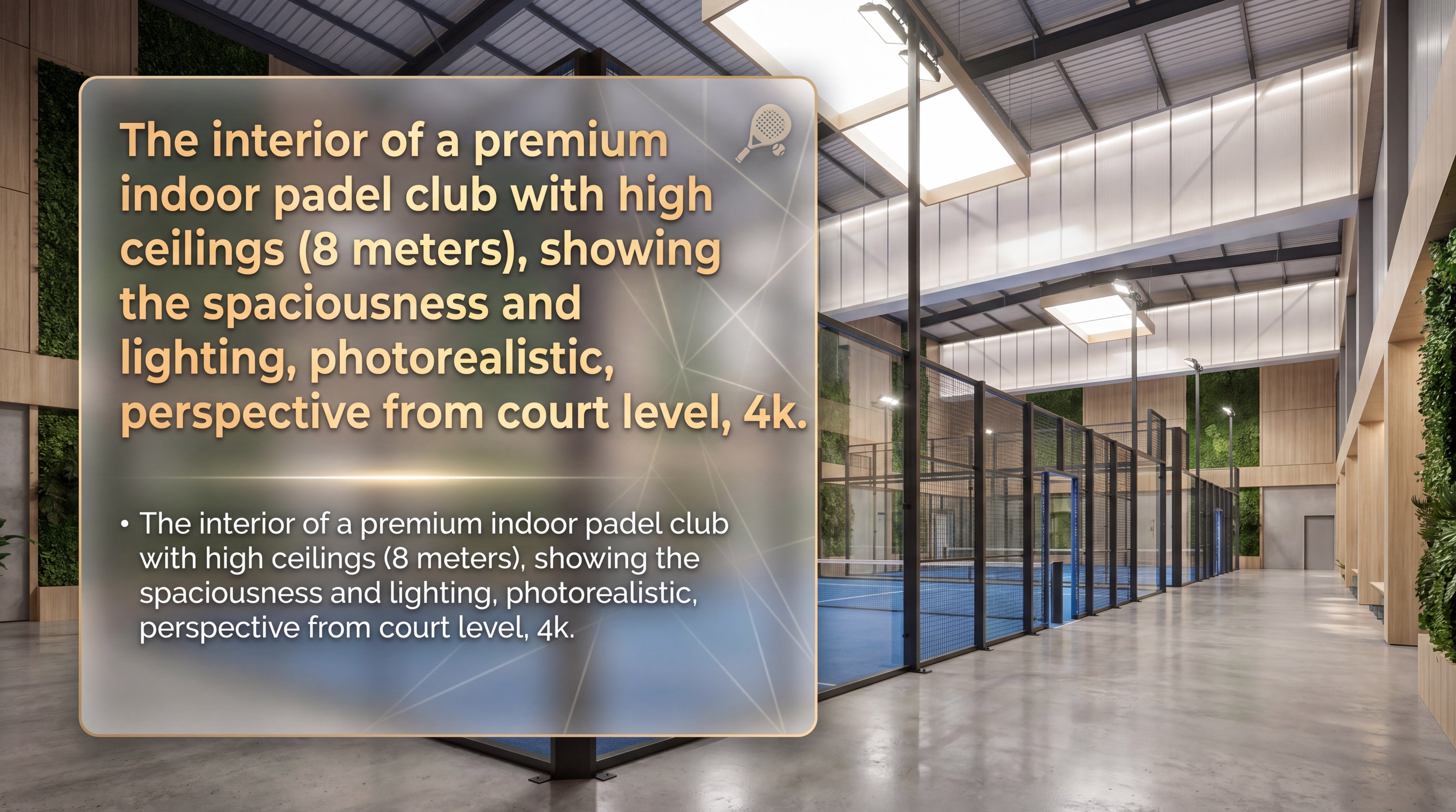 premium padel court interior slide 8