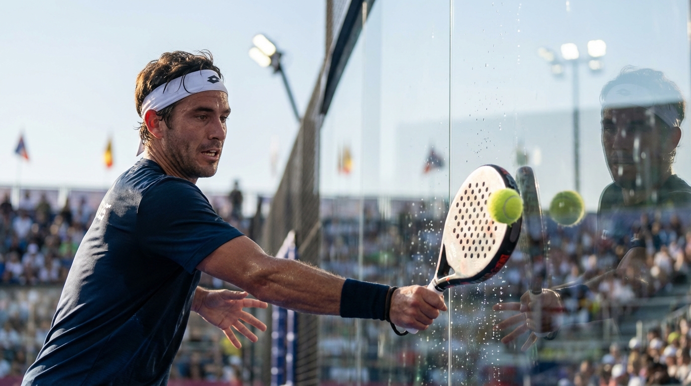 padel match action shot