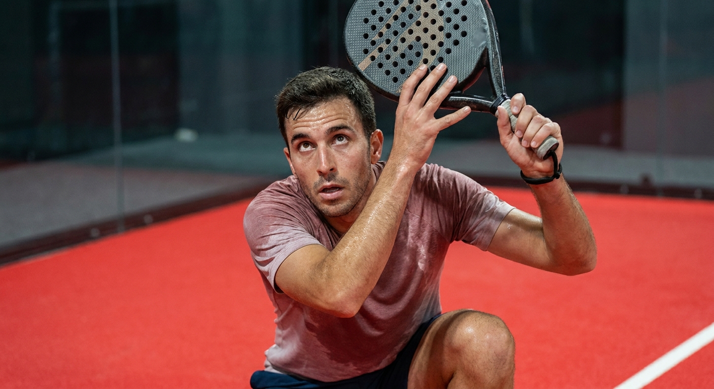 padel player lob preparation