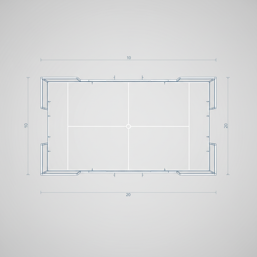 padel court dimensions layout