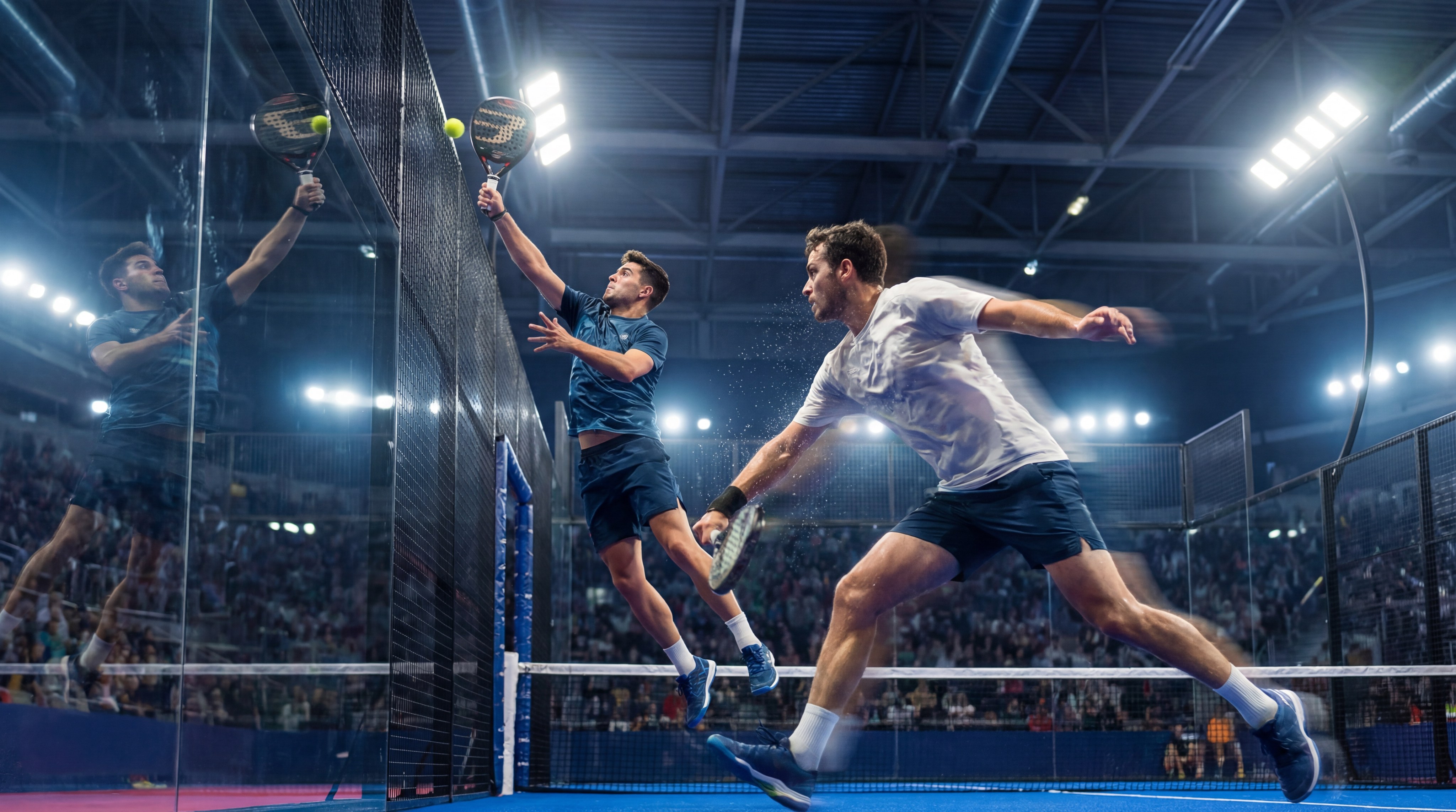 padel match action shot