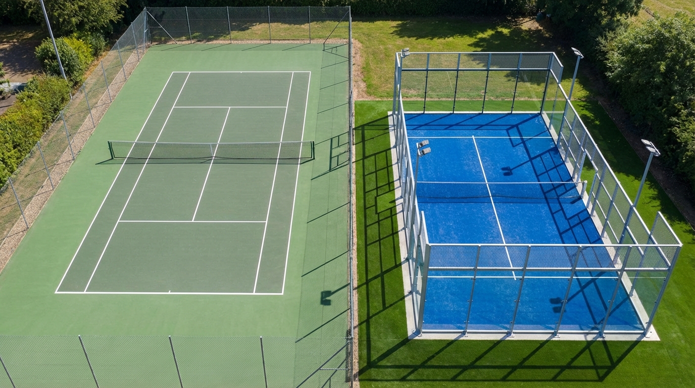 tennis padel court comparison