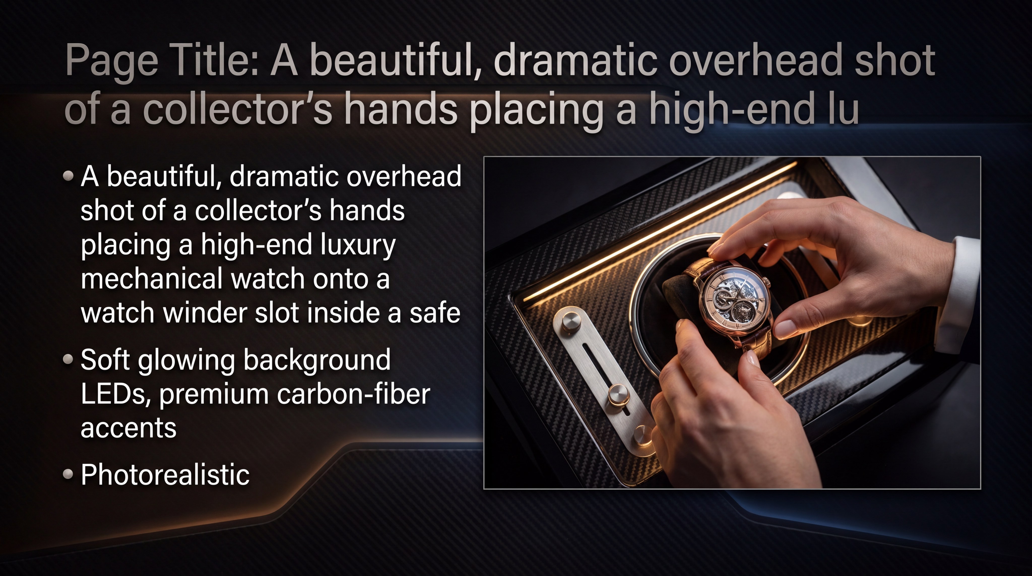 Watch Collector Placement