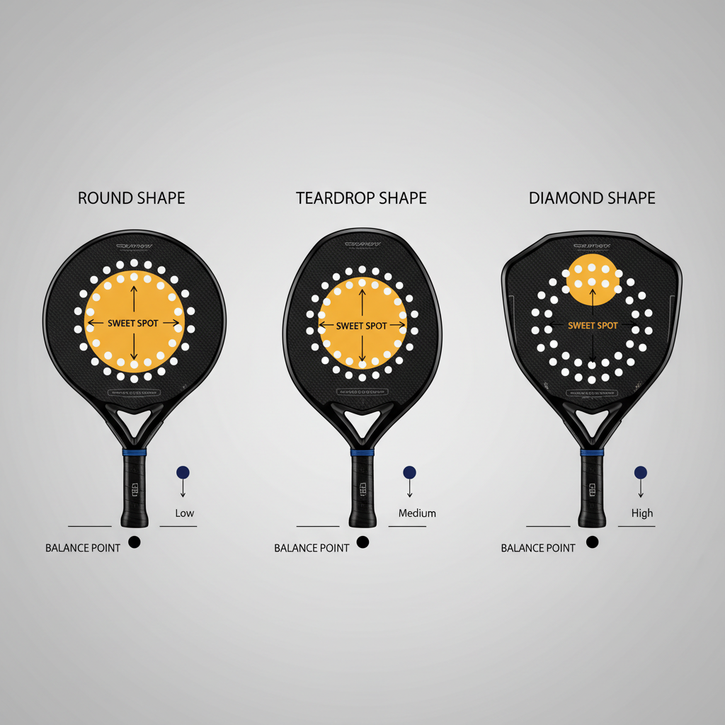 padel paddle shape chart