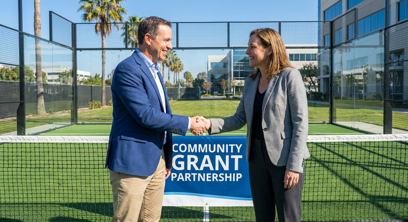 business partnership padel court
