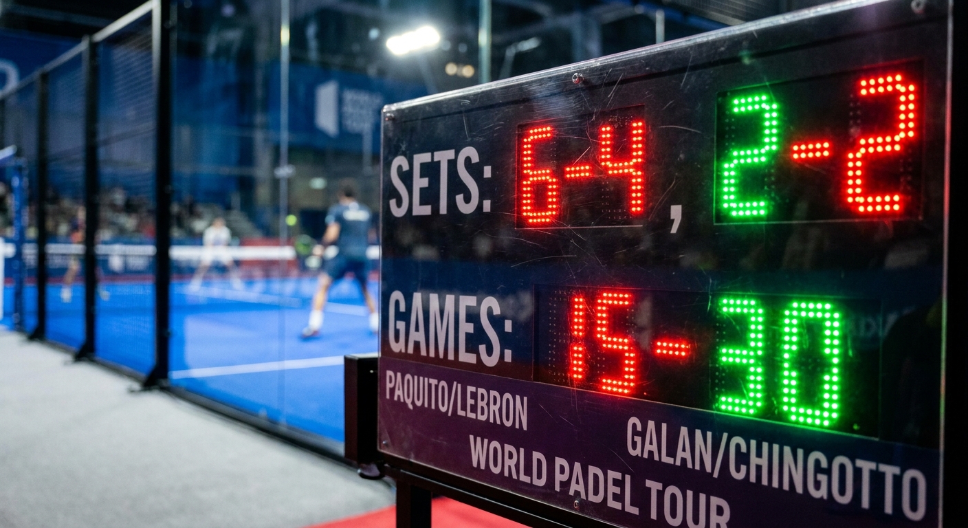 padel scoreboard closeup