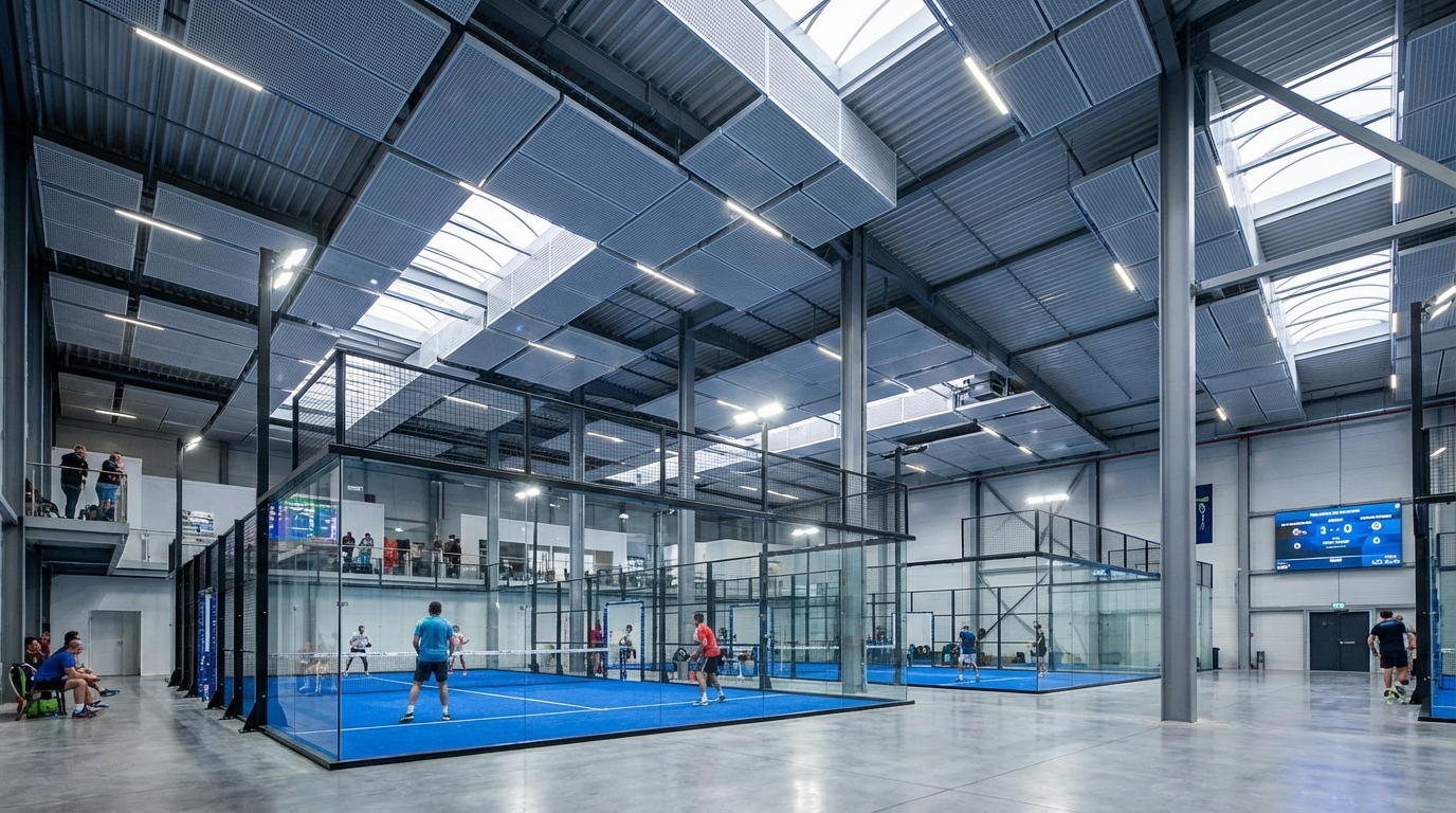 padel facility high tech interior