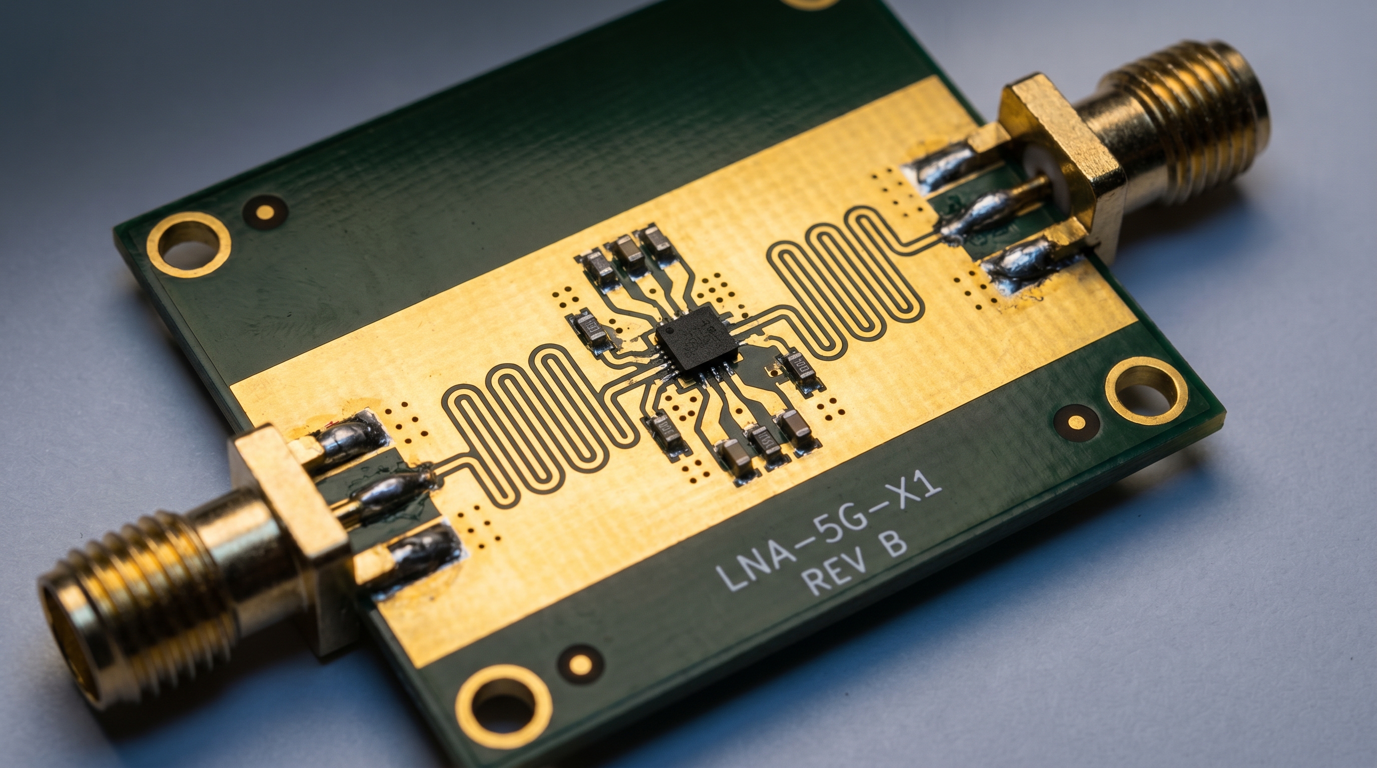 Low Noise Amplifier RF Microchip Circuit