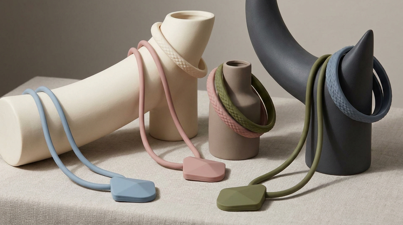 Premium Silicone Chew Jewelry Display
