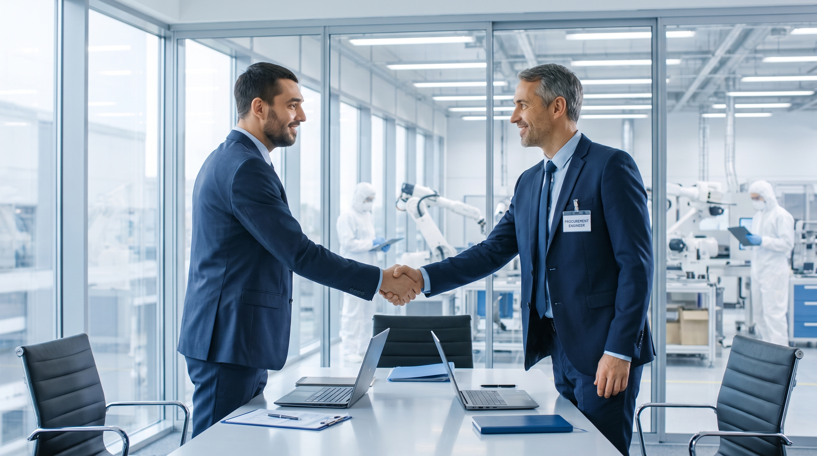 B2B Procurement Handshake Meeting