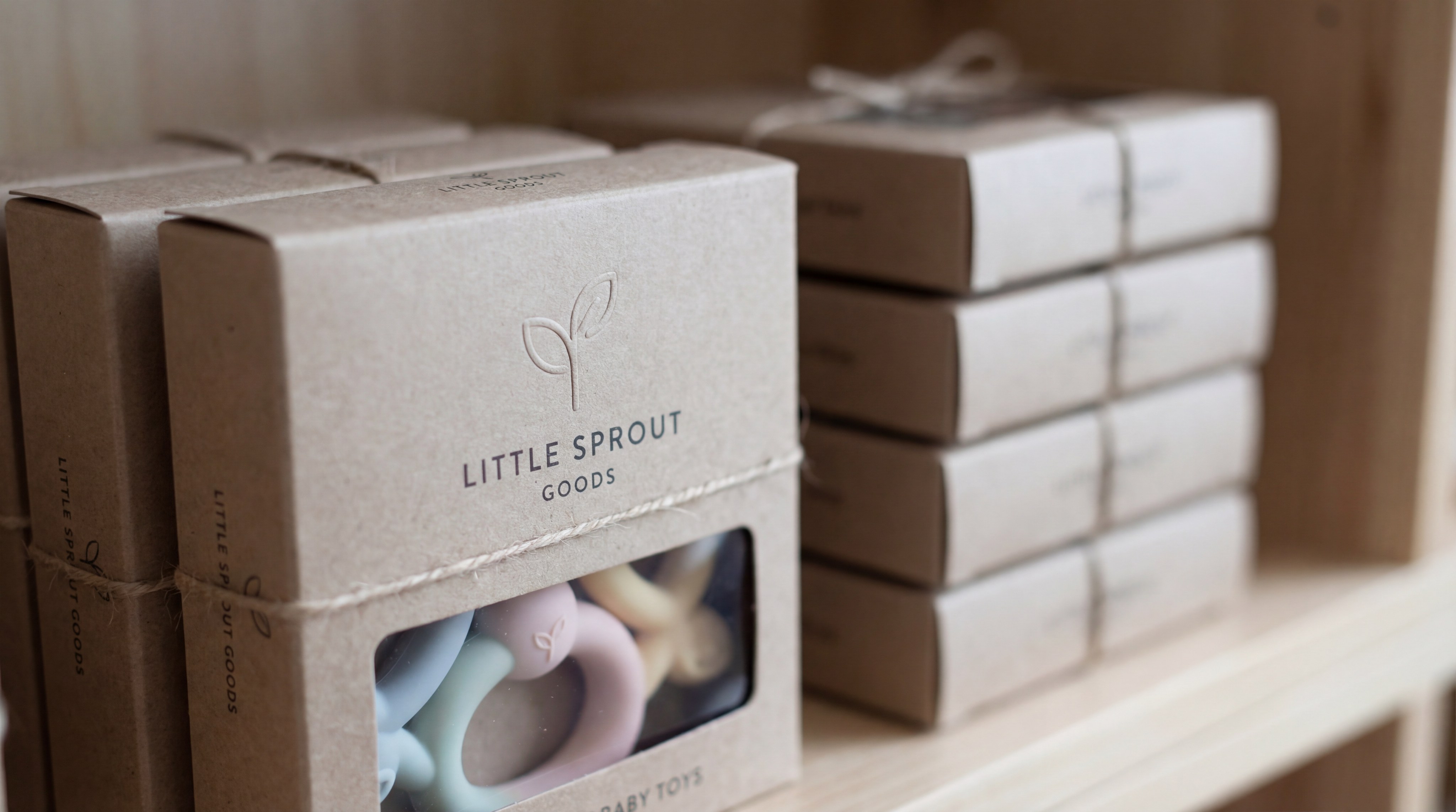 Custom branded silicone baby toys packaging