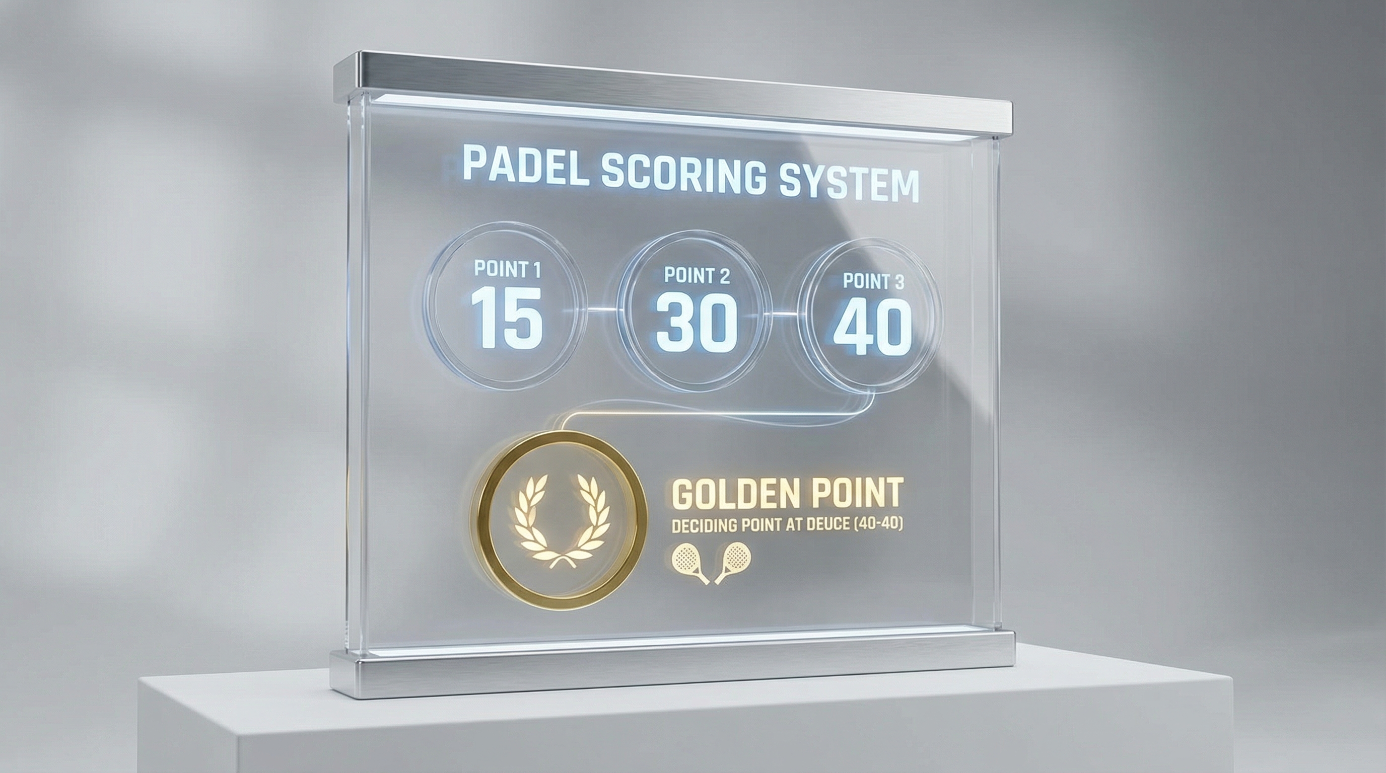 Padel scoring system infographic