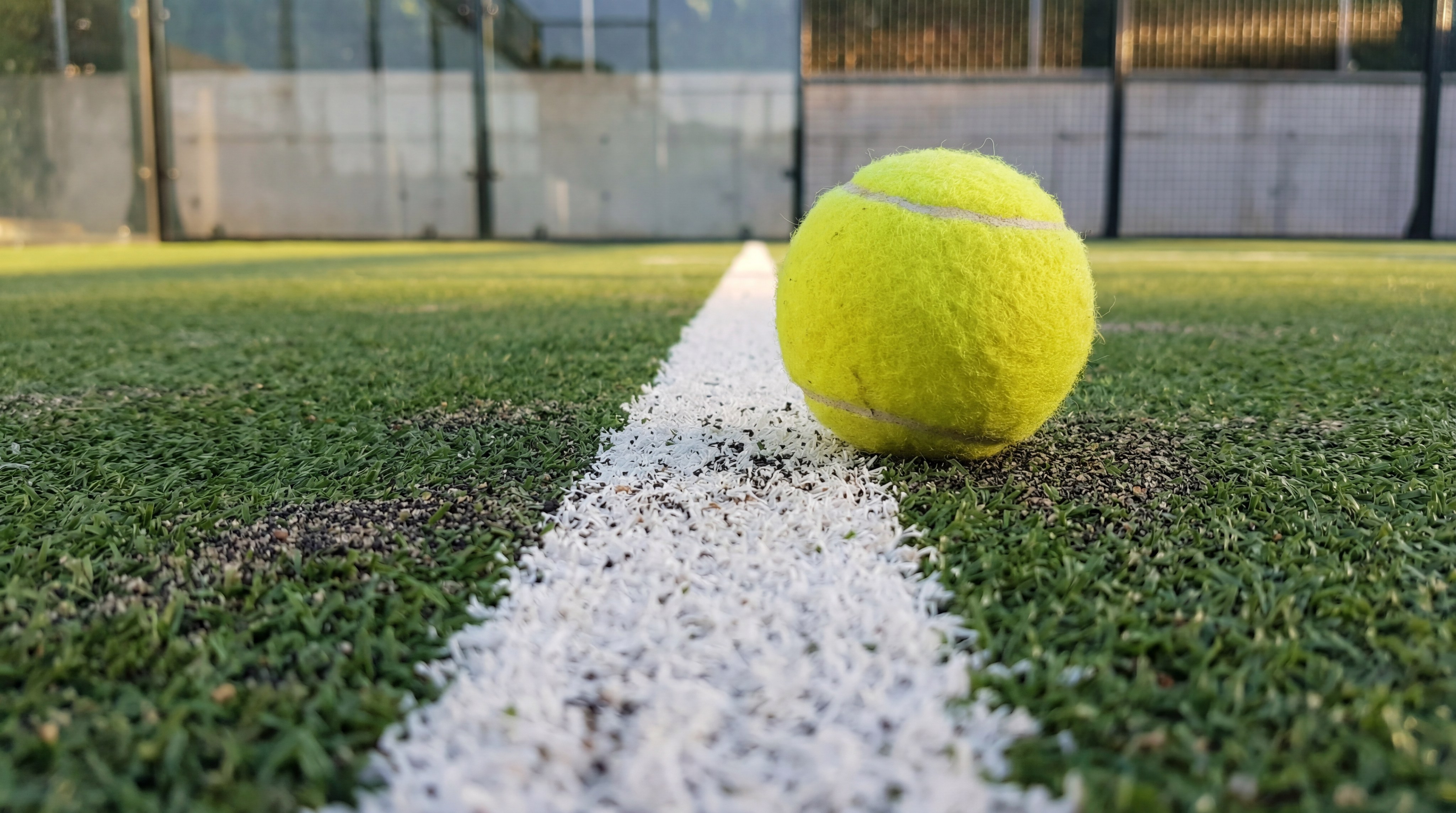 Padel Ball Landing Out of Bounds