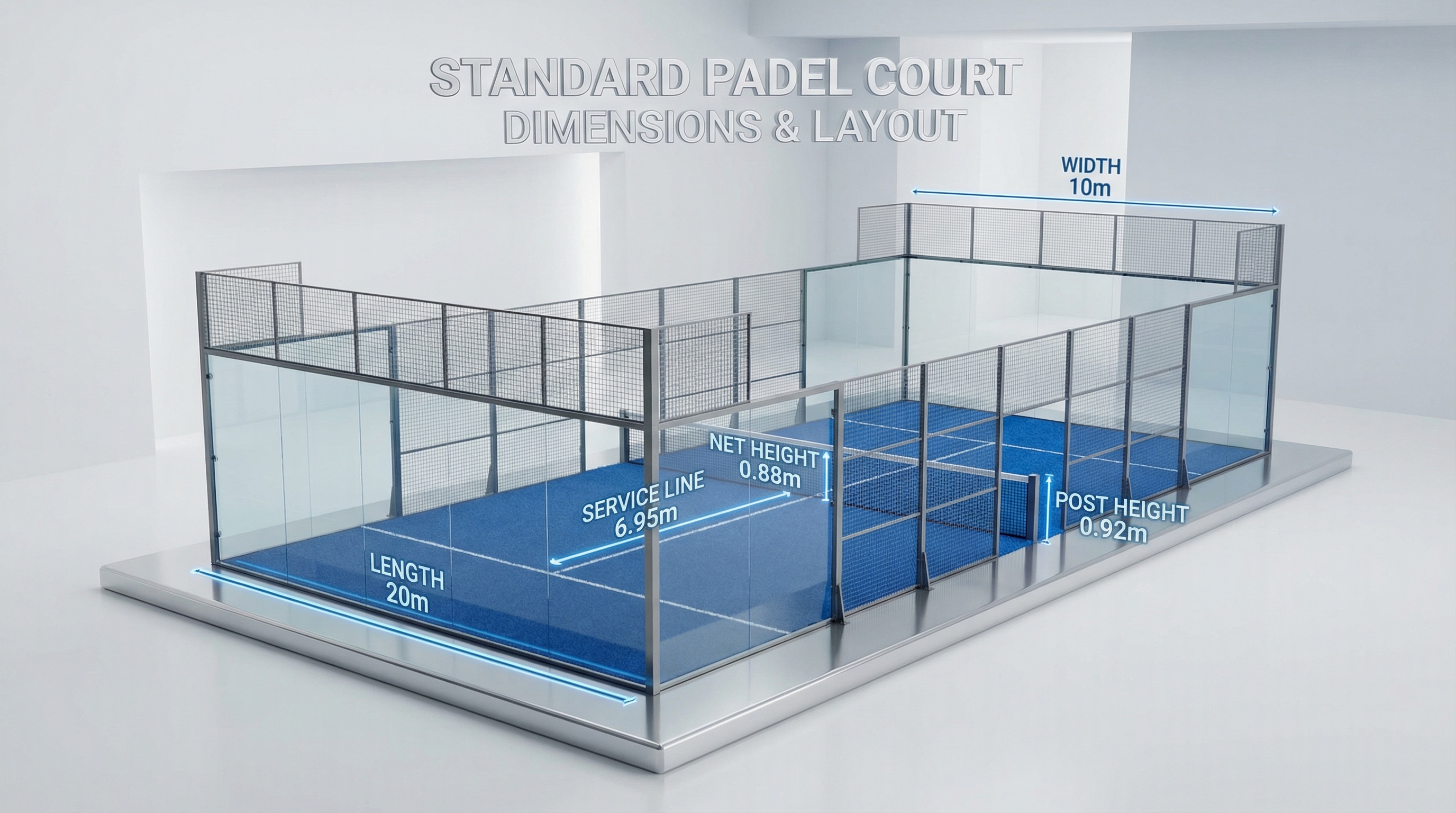 padel court dimensions 3d infographic index 9
