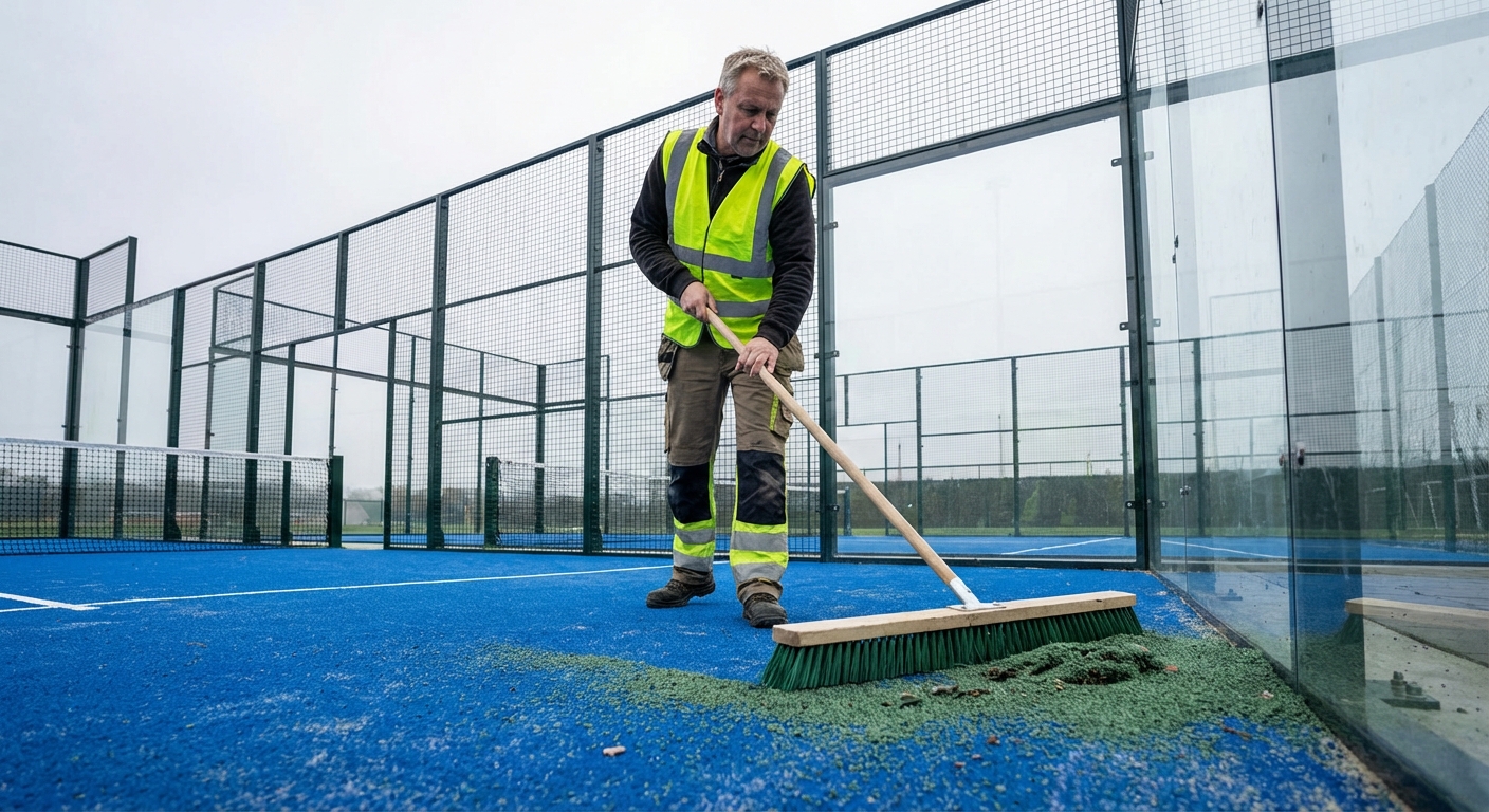 padel court maintenance worker