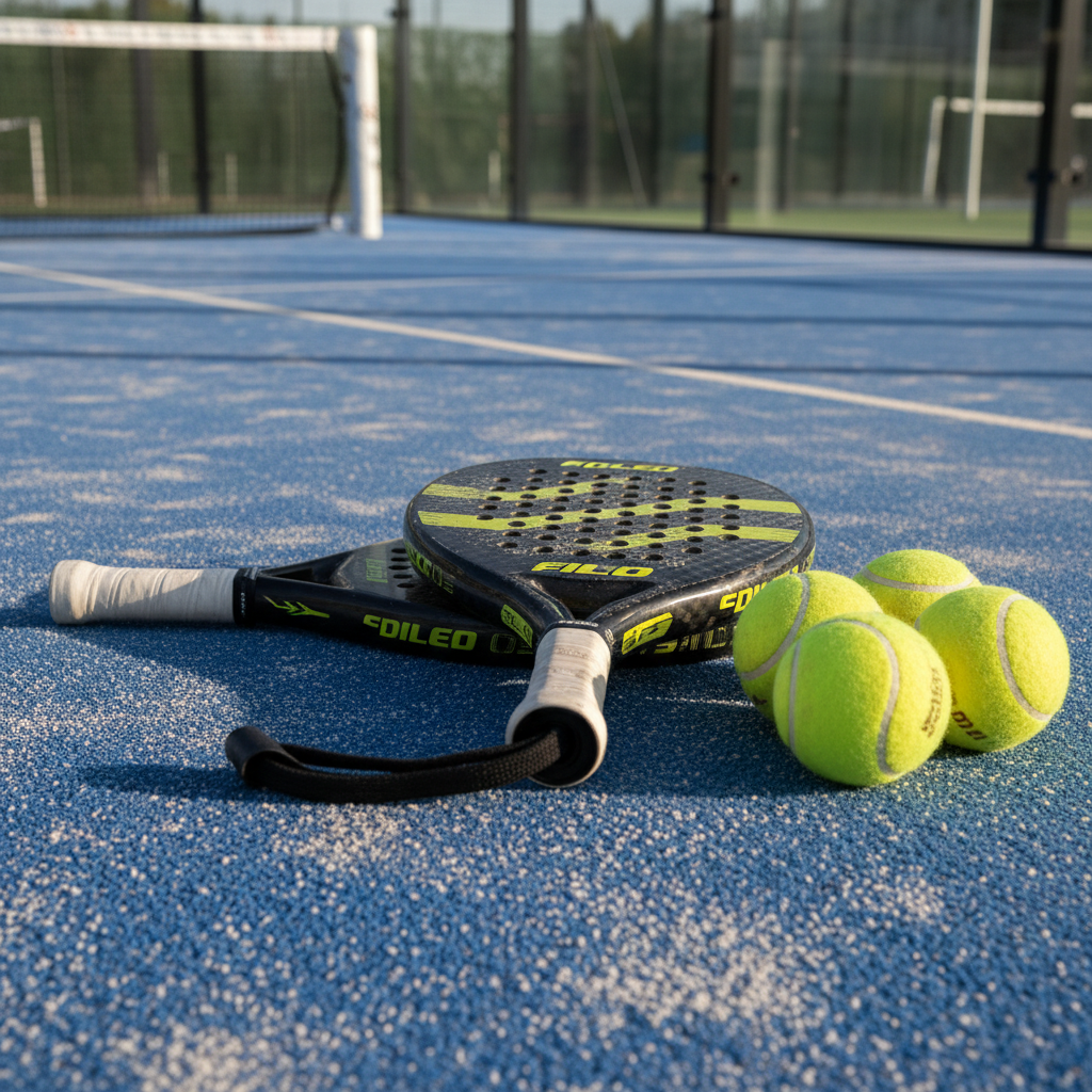 padel equipment photography