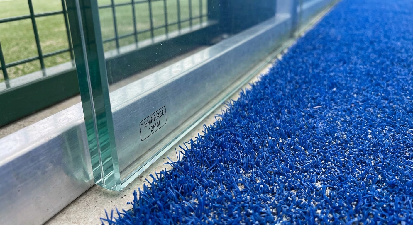 padel court materials closeup