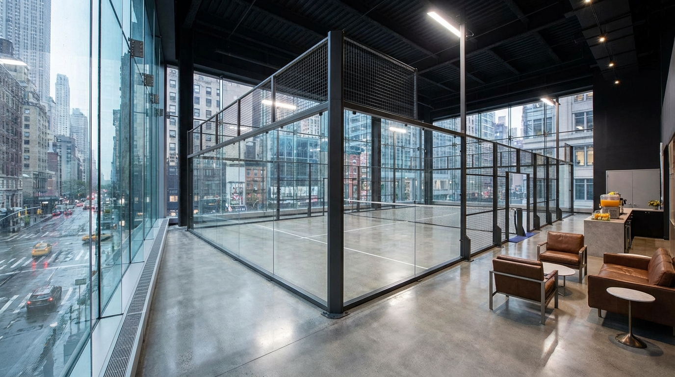 modern padel court nyc