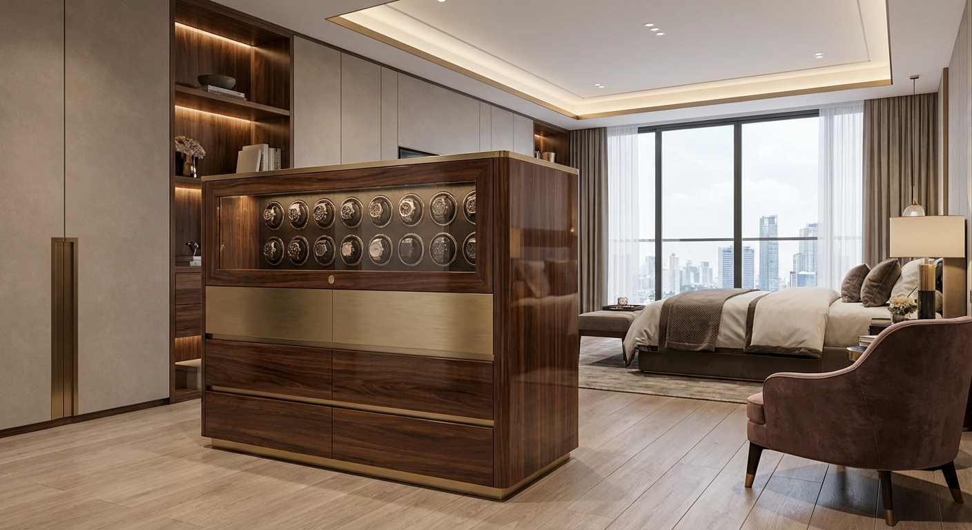 luxury watch winder safe bedroom