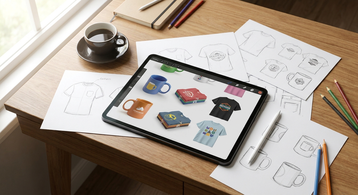designer desk product mockups