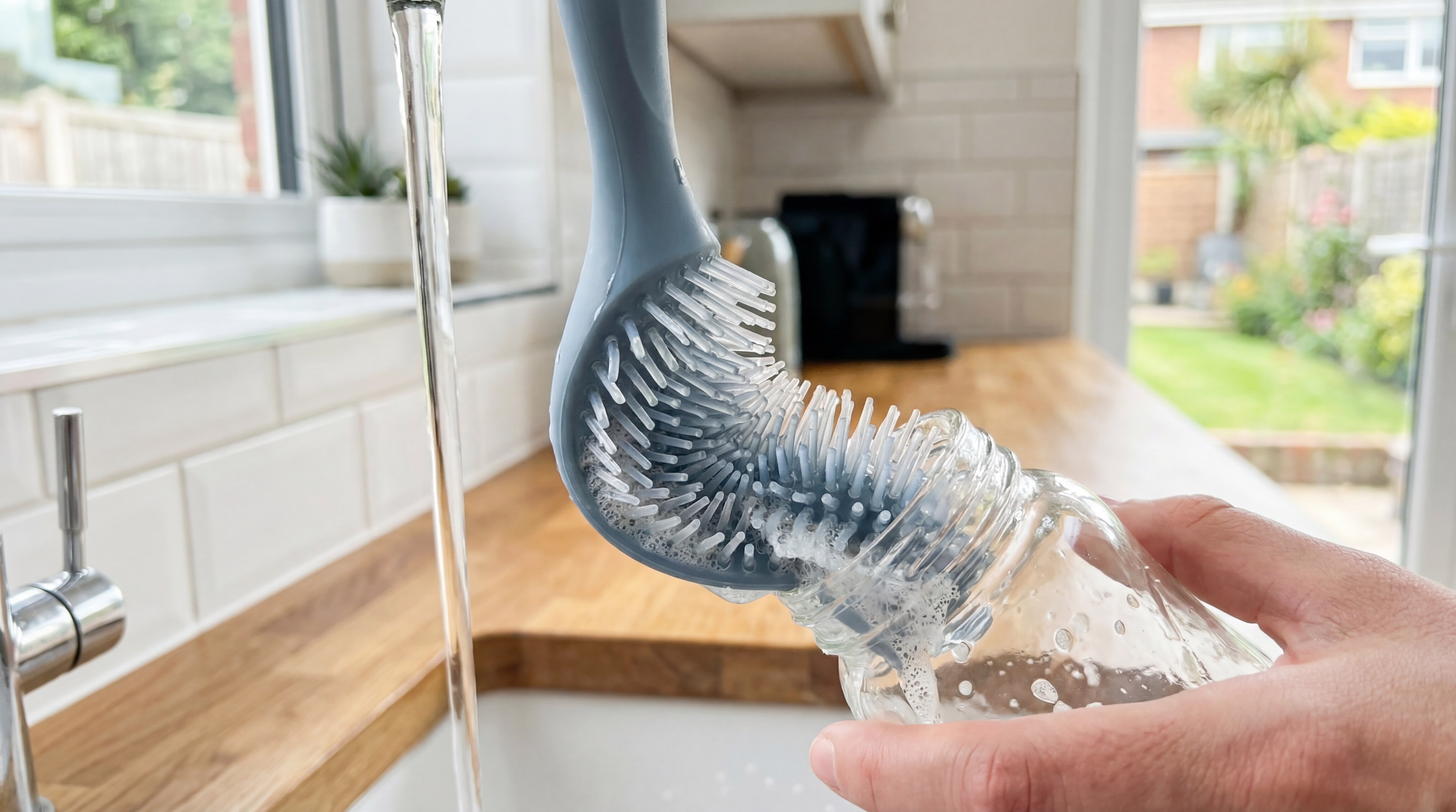 silicone bottle brush cleaning