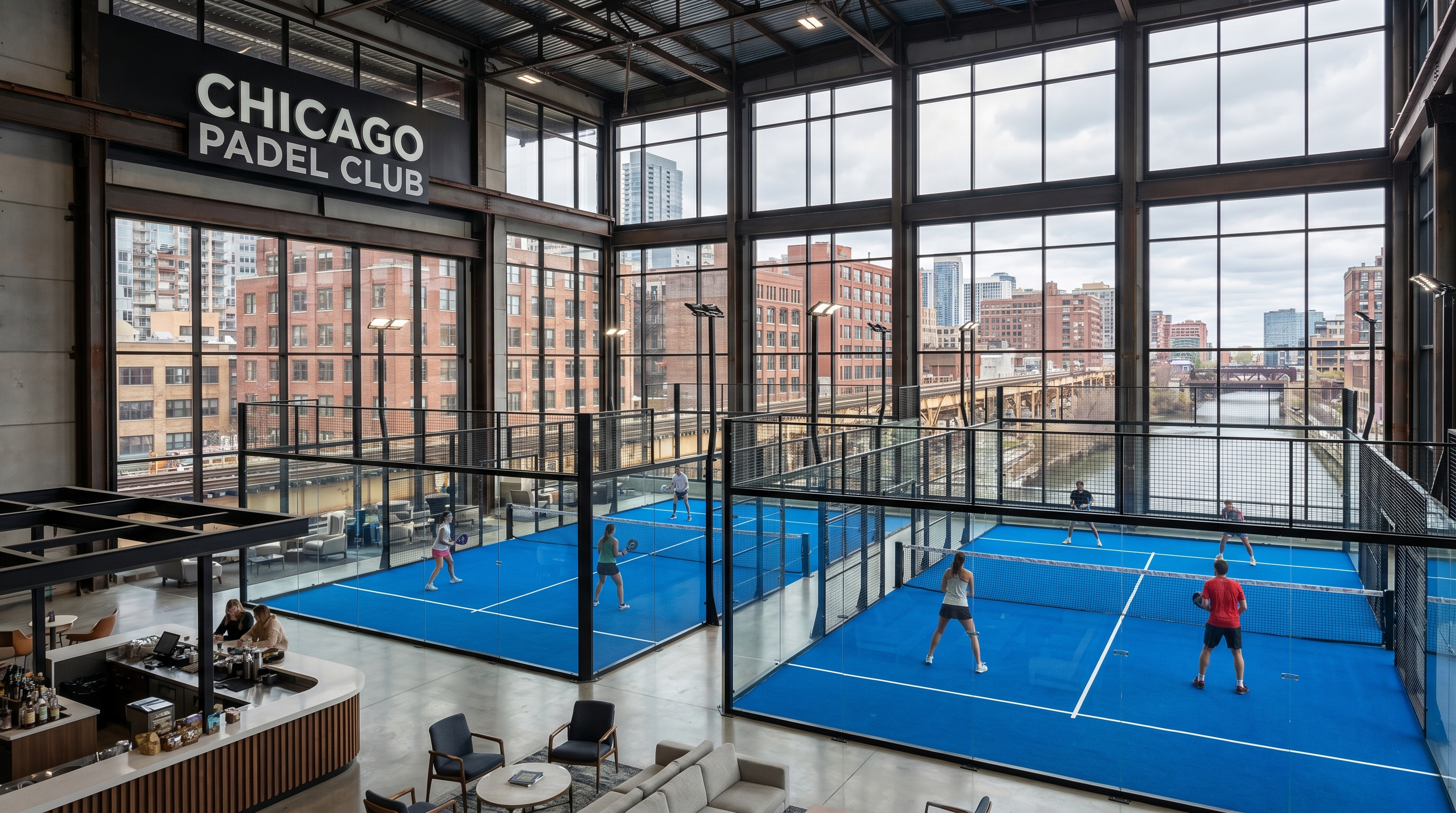 luxury padel facility chicago