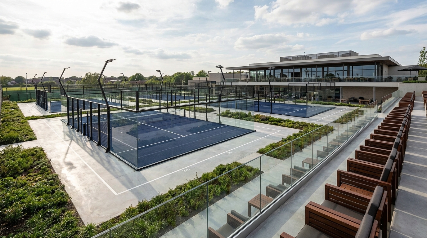 elite padel court architectural visualization