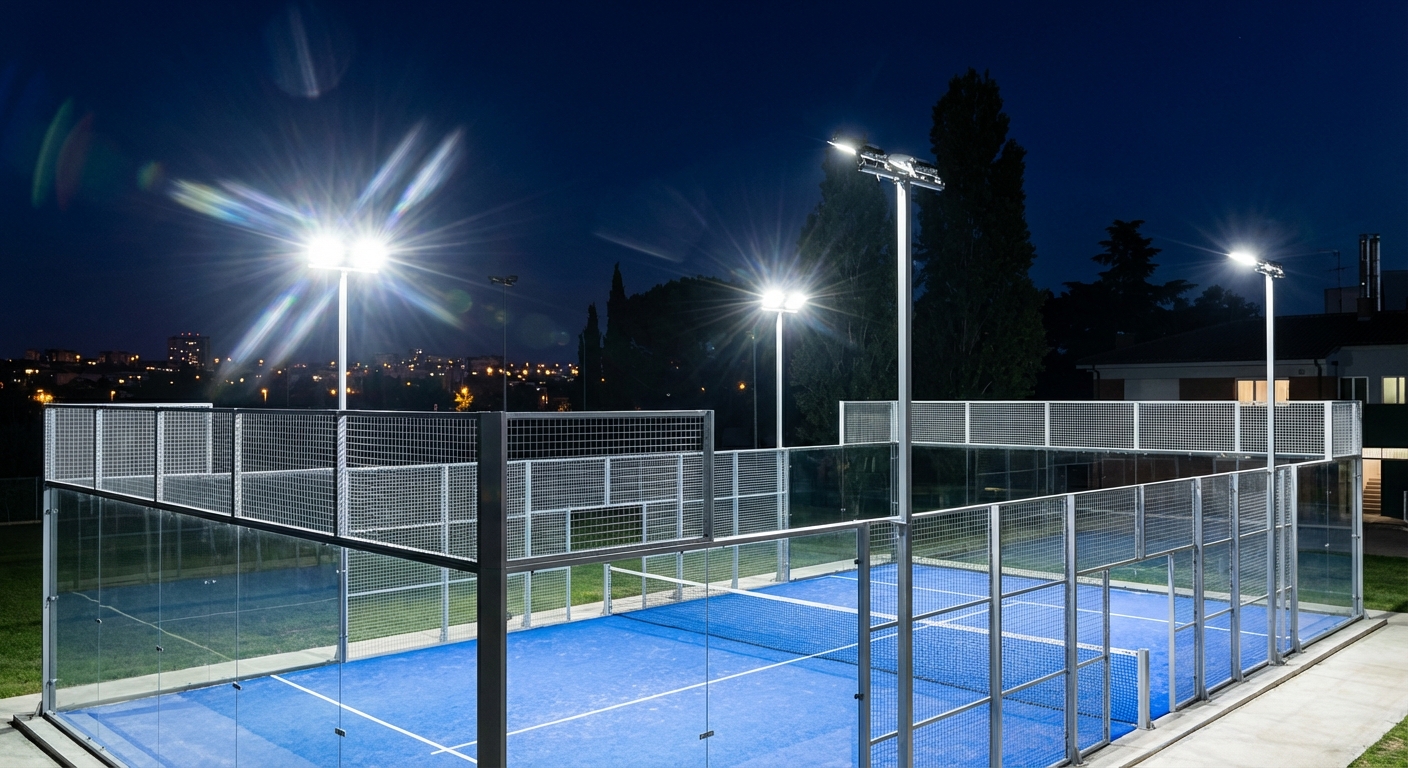 night padel court led lighting