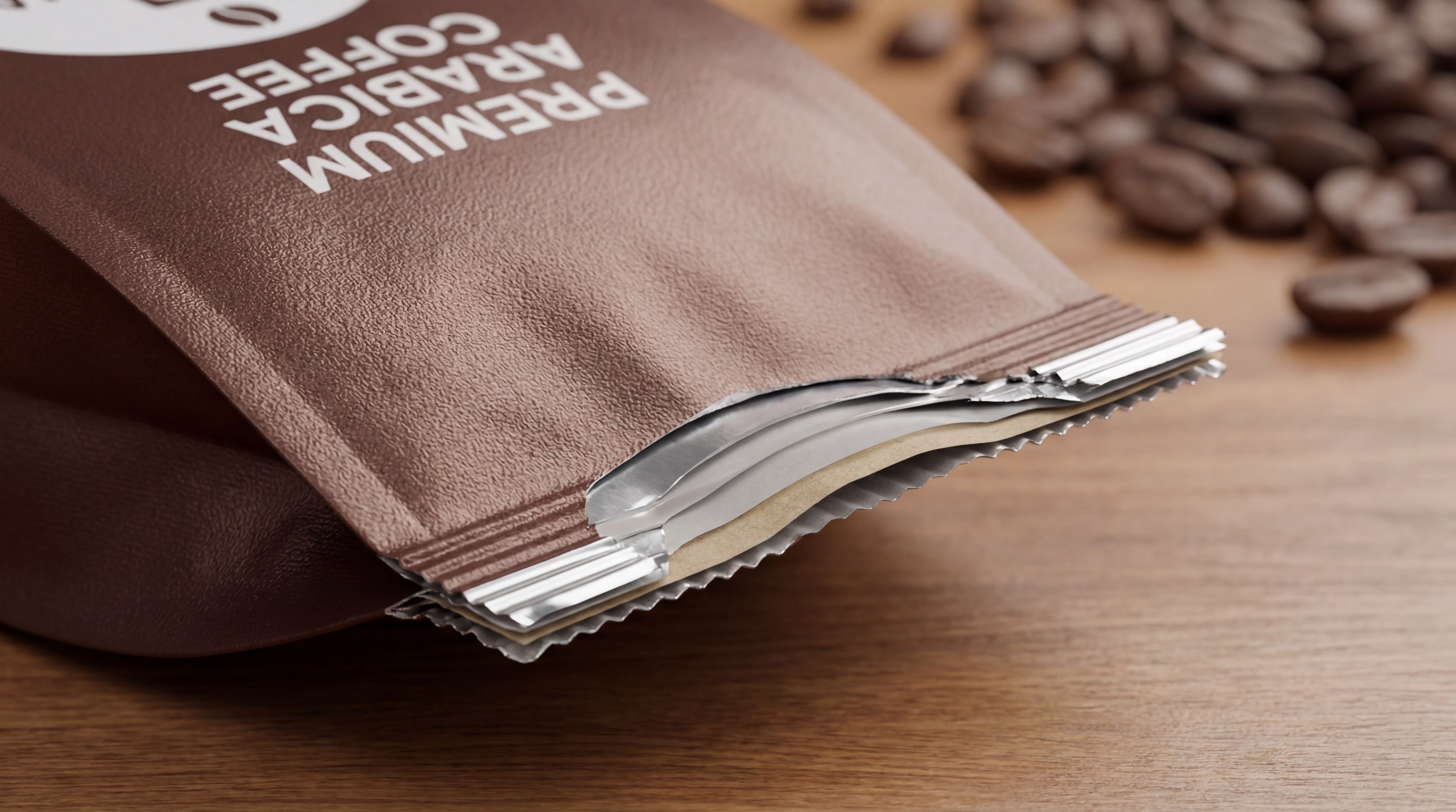 Alt Text: Close-up of a premium coffee bag seal ensuring freshness