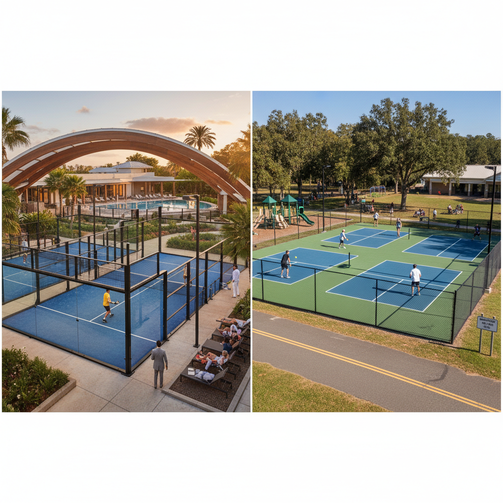 Padel pickleball facility comparison