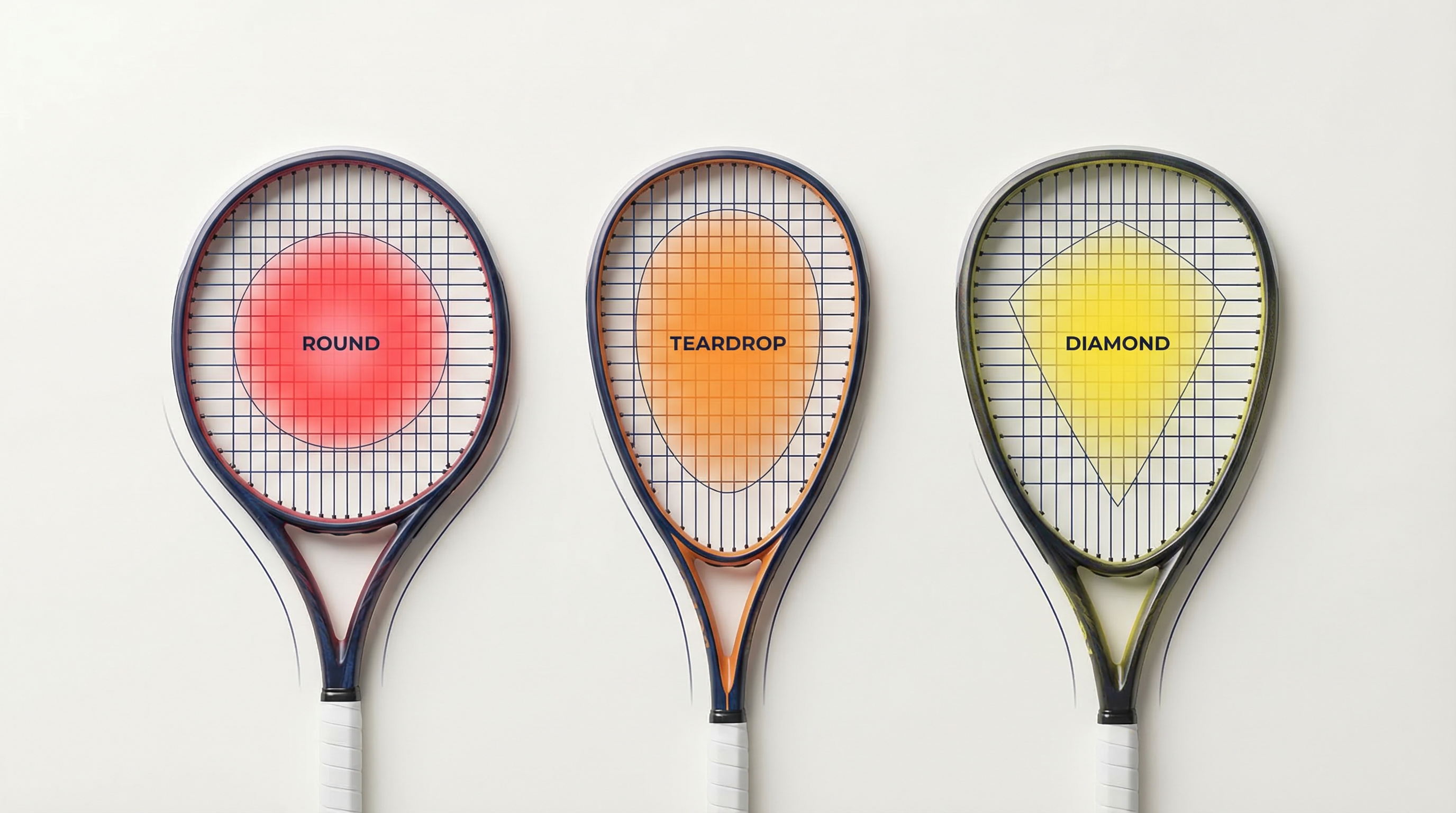 tennis racquet shapes sweet spots