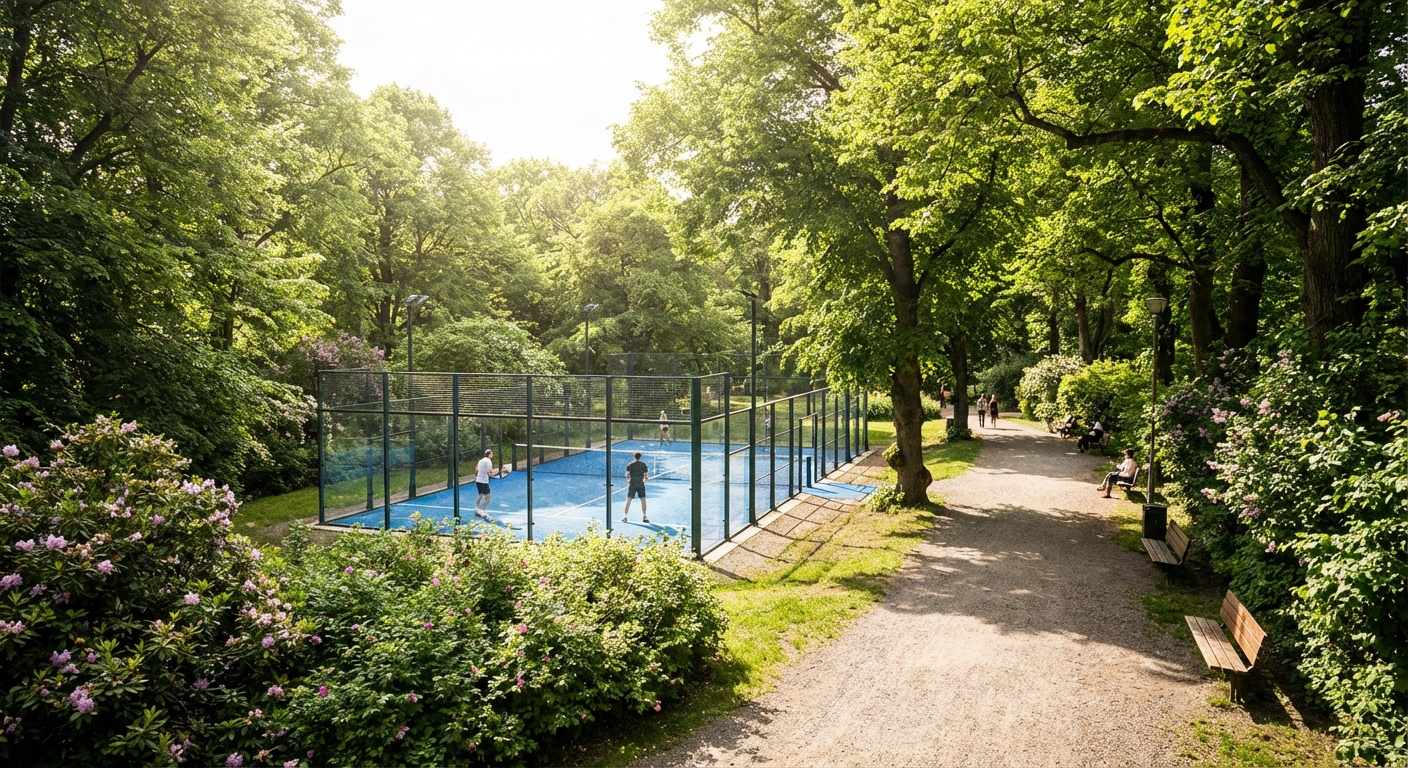 padel court park scene
