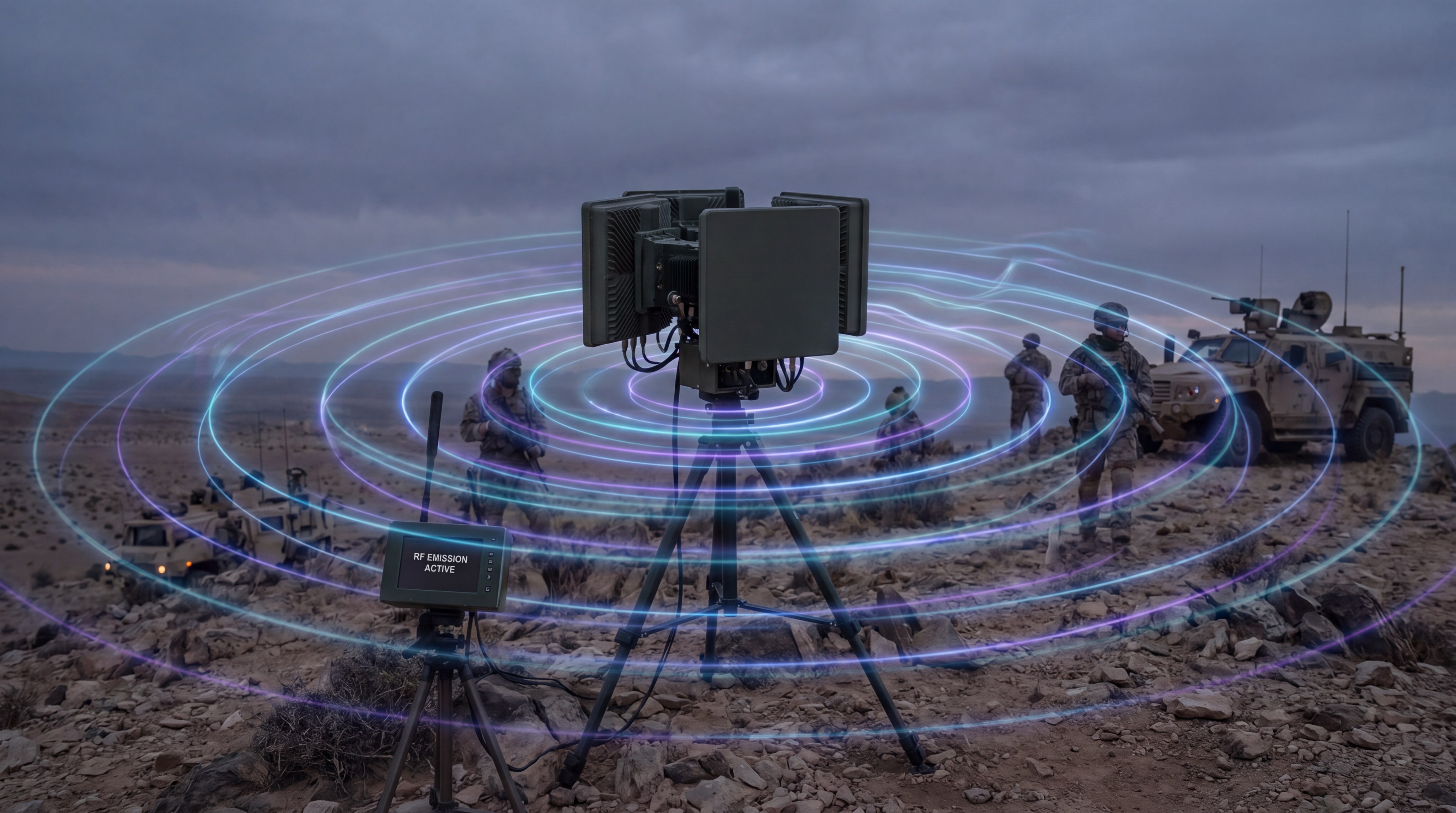 RF antenna array visualization for drone defense