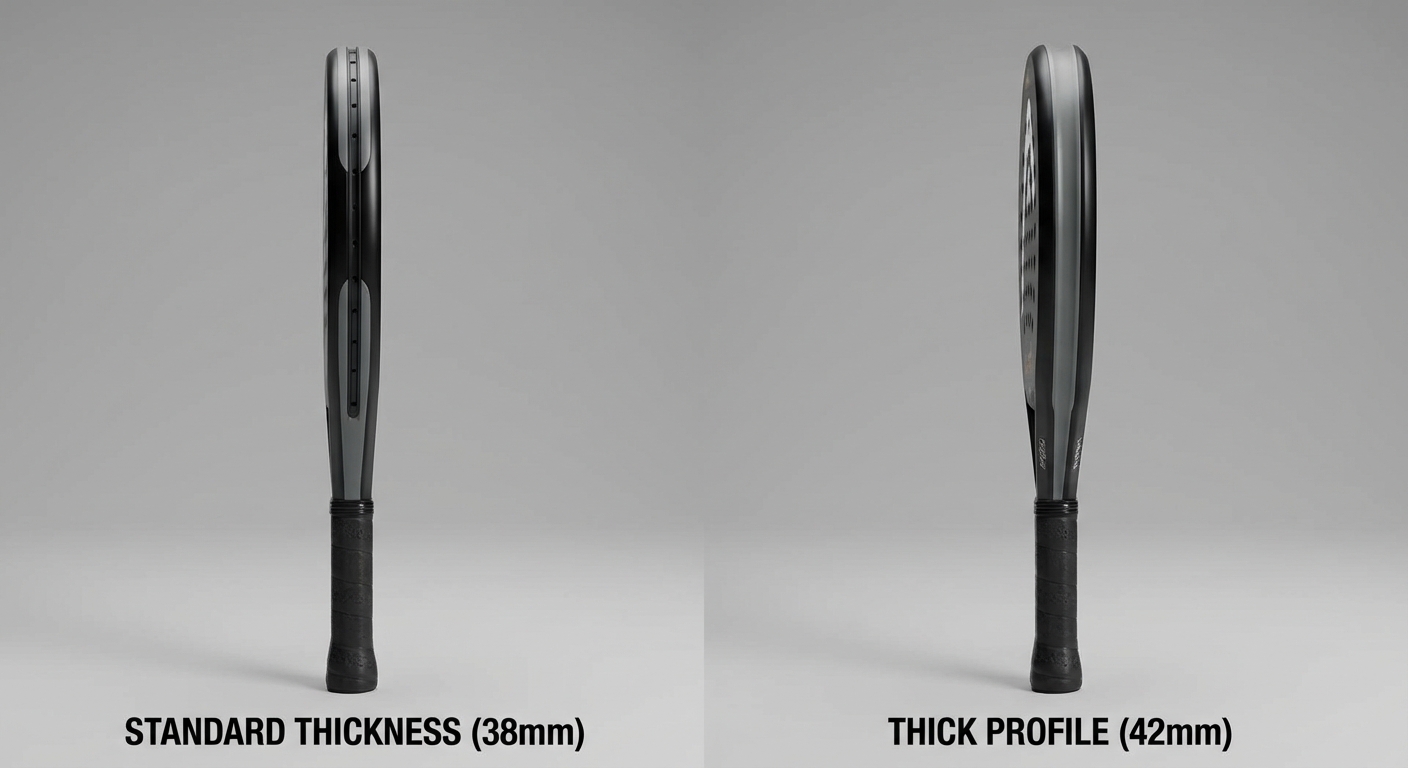 padel rackets thickness comparison
