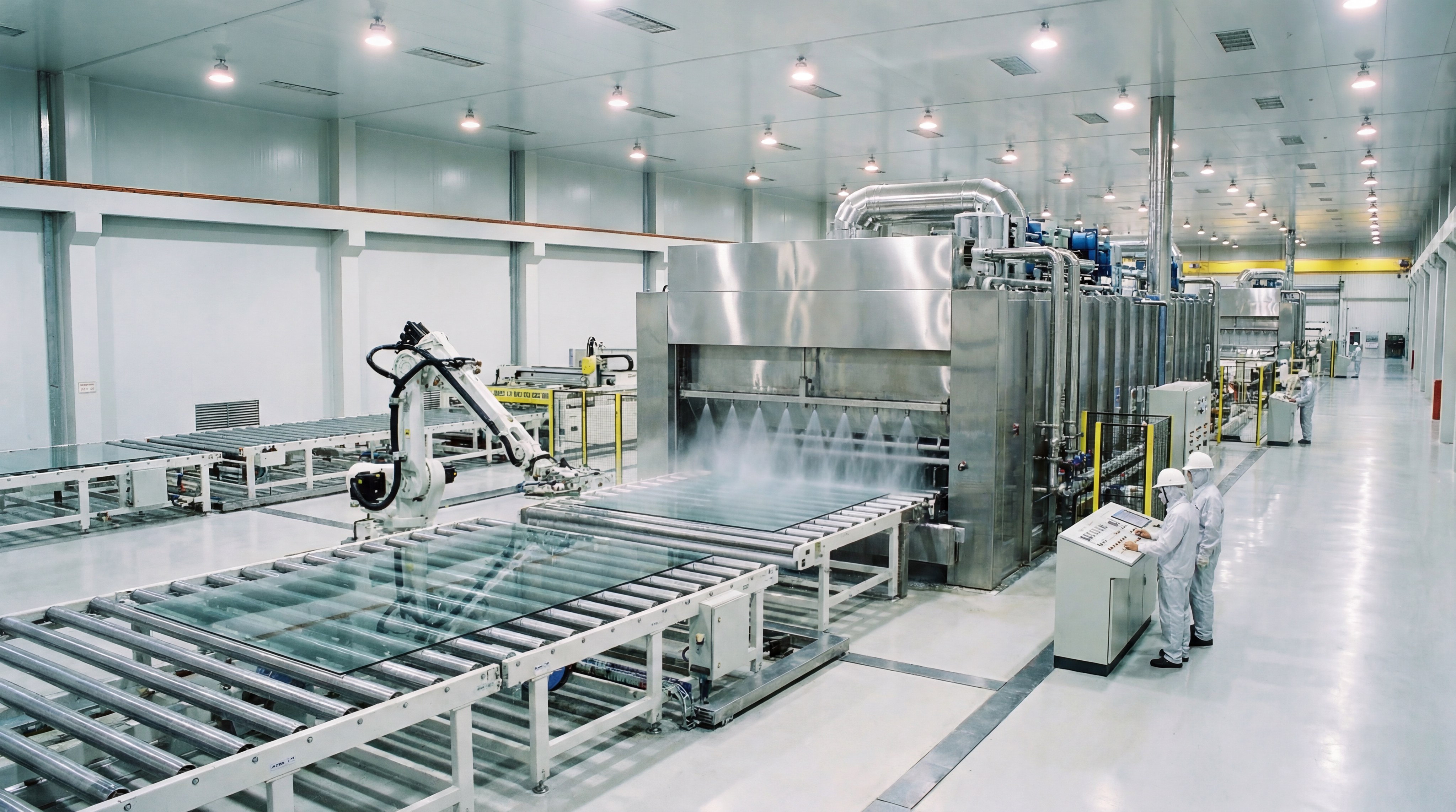 Modern glass manufacturing production line